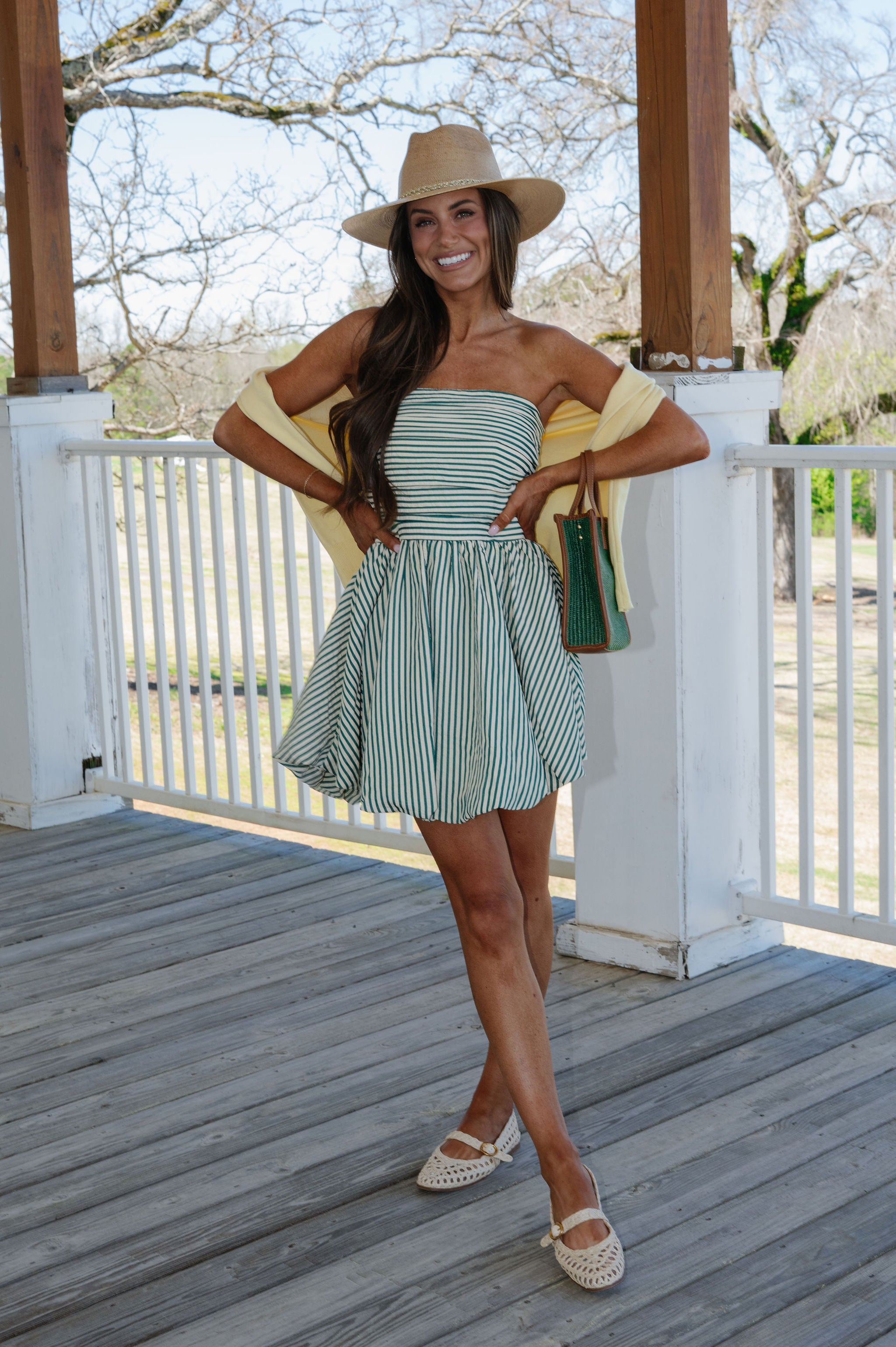Emmie Mini Dress-Green