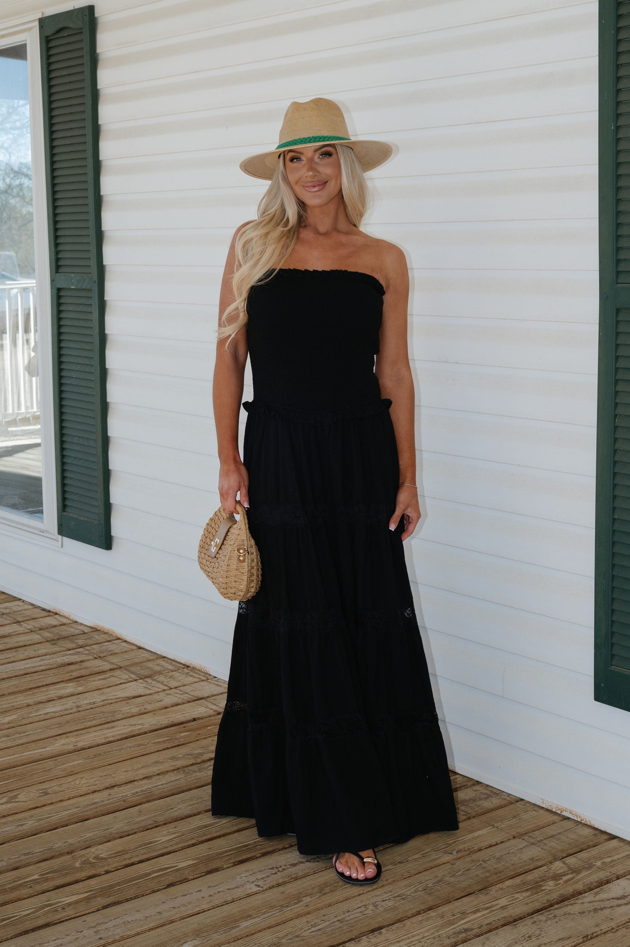 Stone Maxi Dress-Black