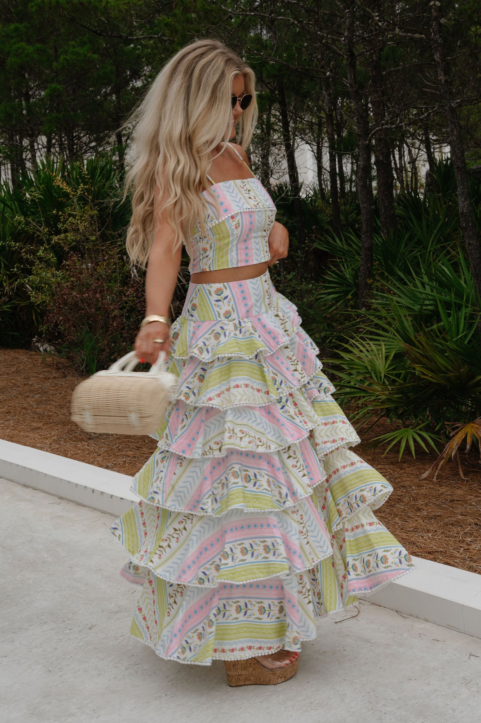 Phoebe Maxi Skirt Set-Multi