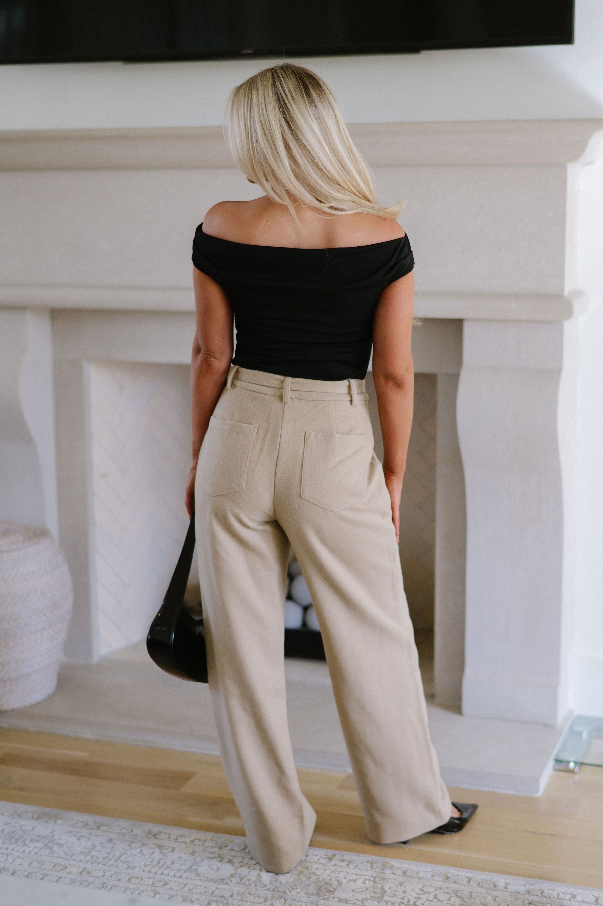 Ruby Wide Leg Pants-Taupe