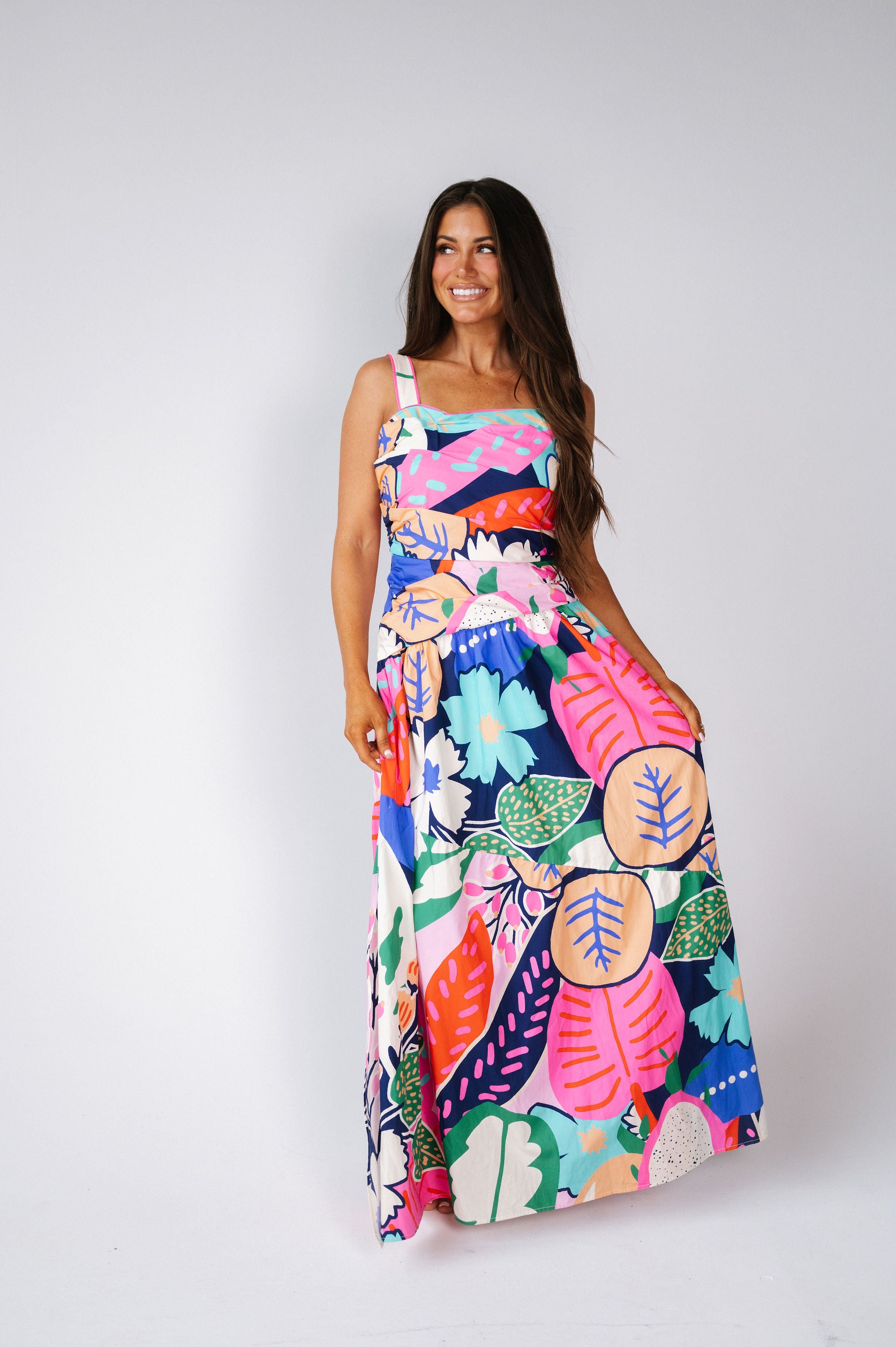 Parker Mixed Print Maxi Dress