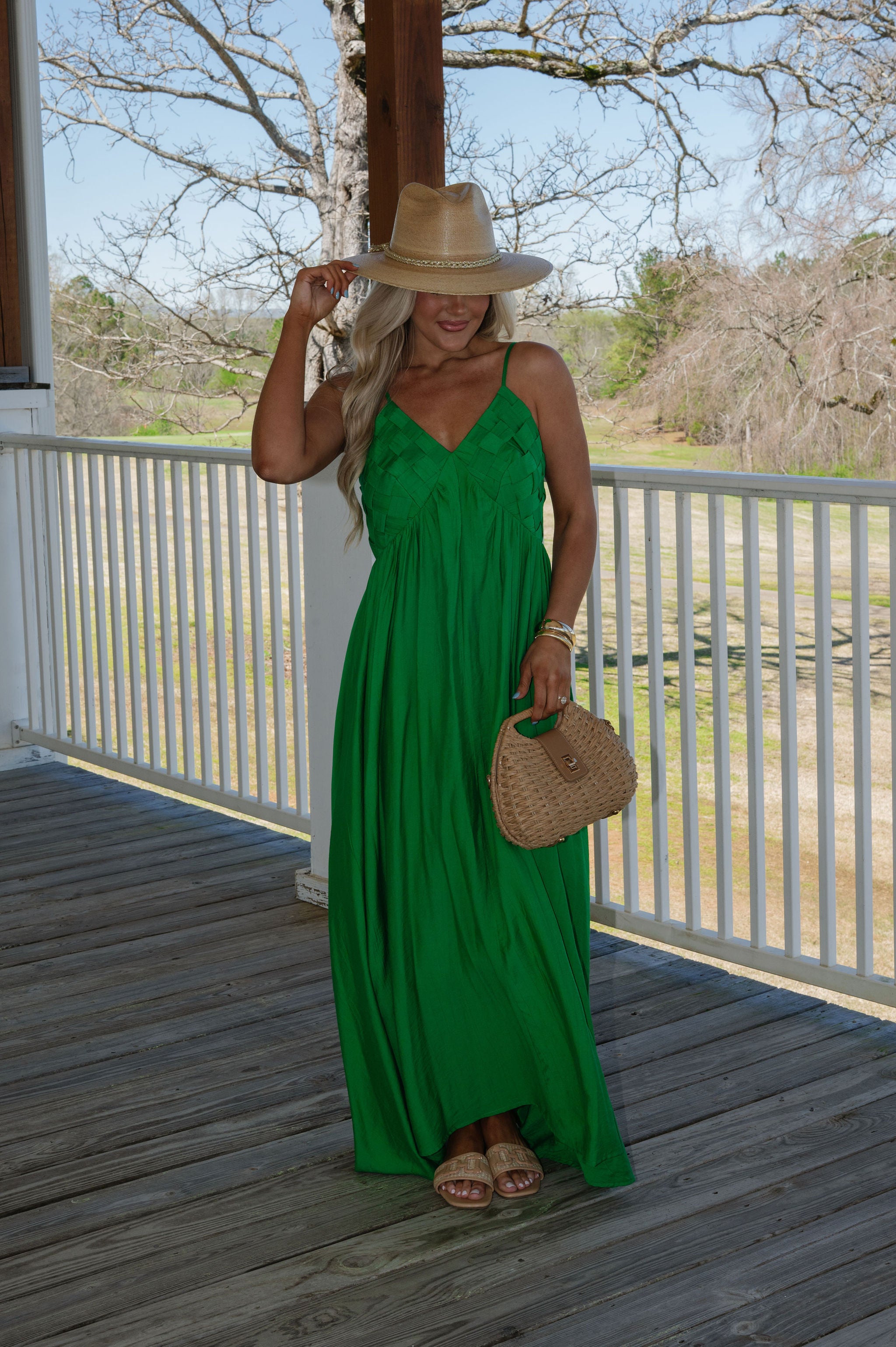 Jennings Maxi Dress-Kelly Green