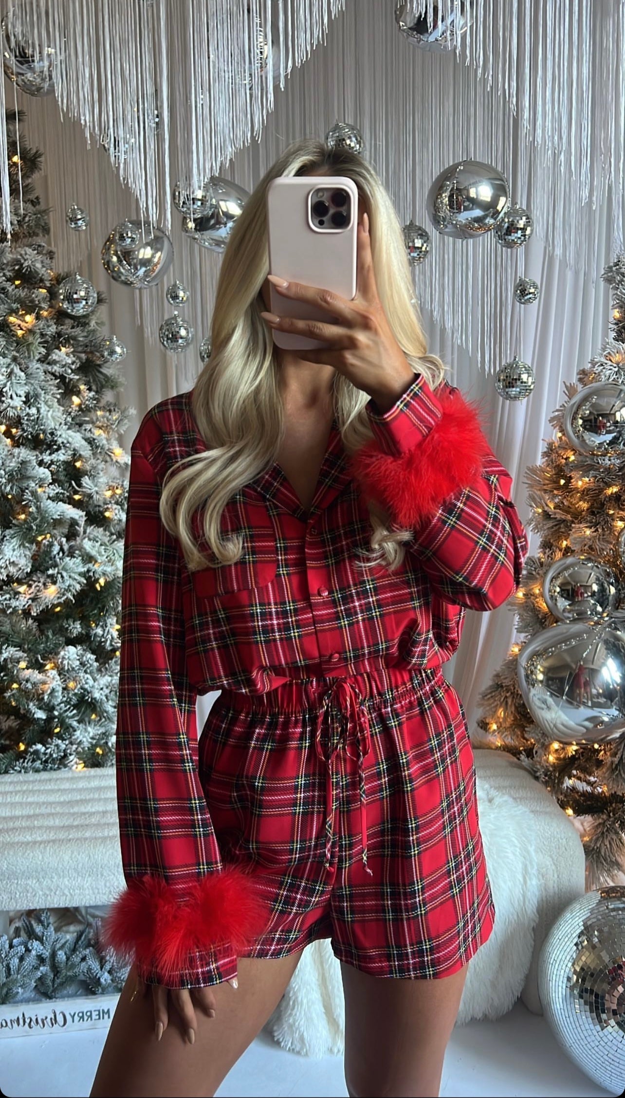 Tis The Season Pajama Set- Red