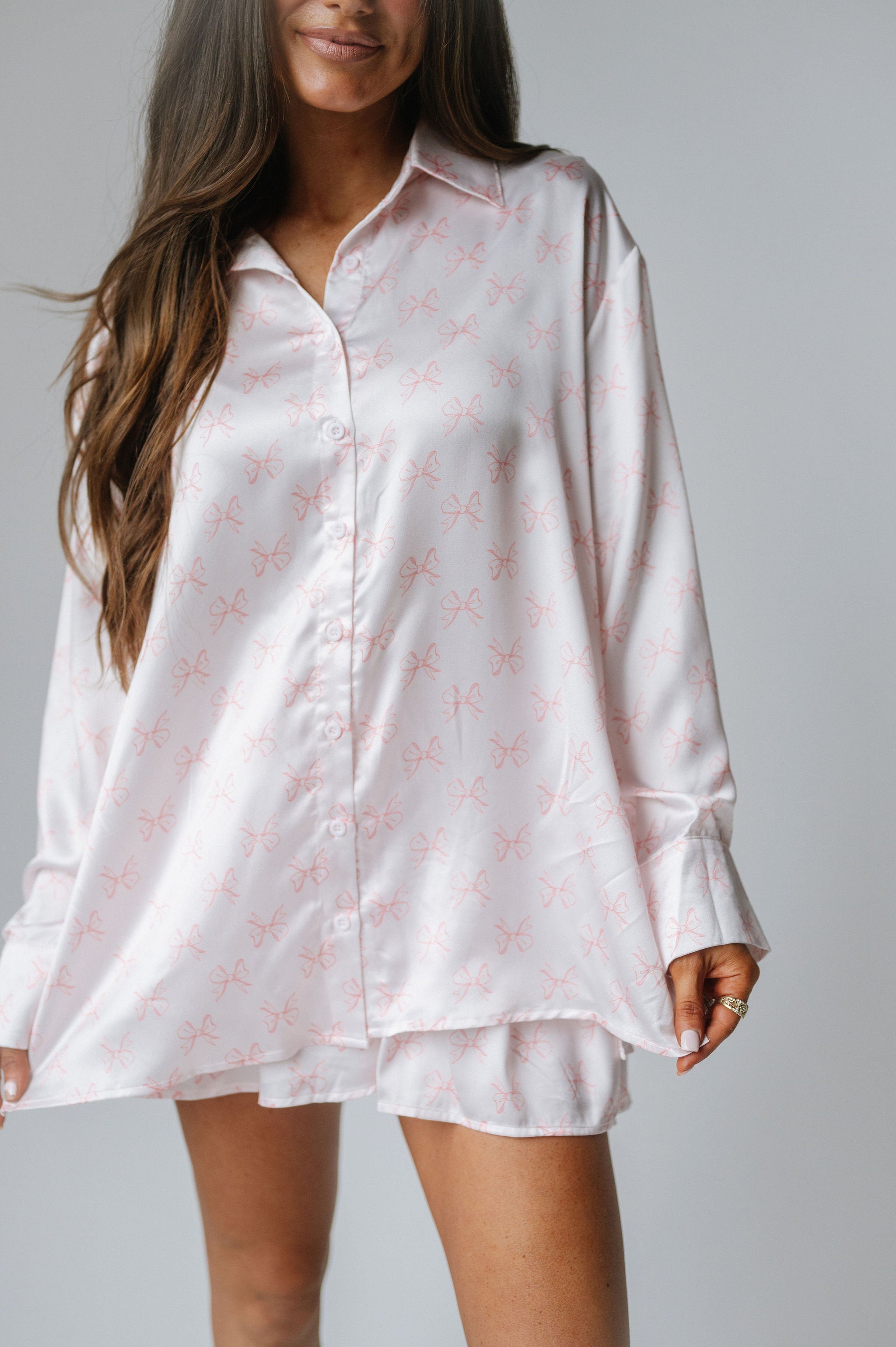 Baby Pink Bow Pajama Set