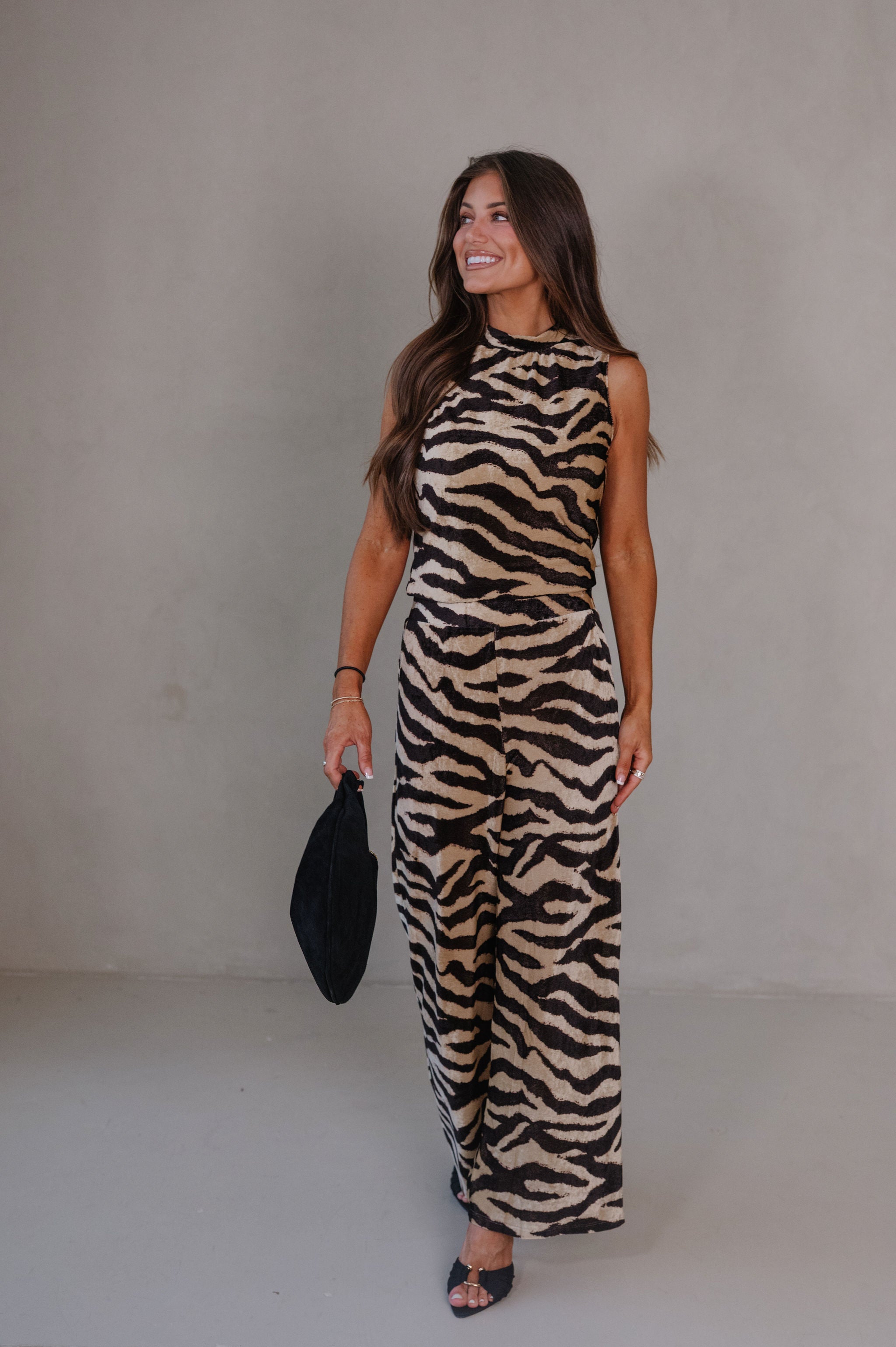 Zebra Print Pant Set