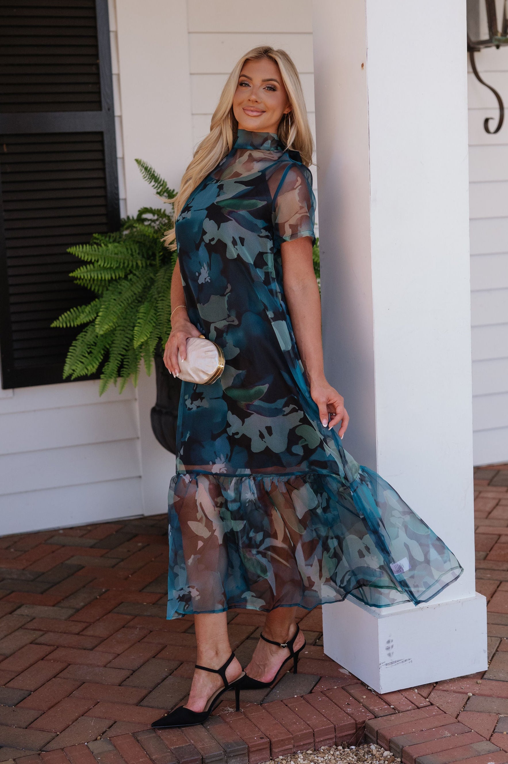 Jackie Floral Dress- Green