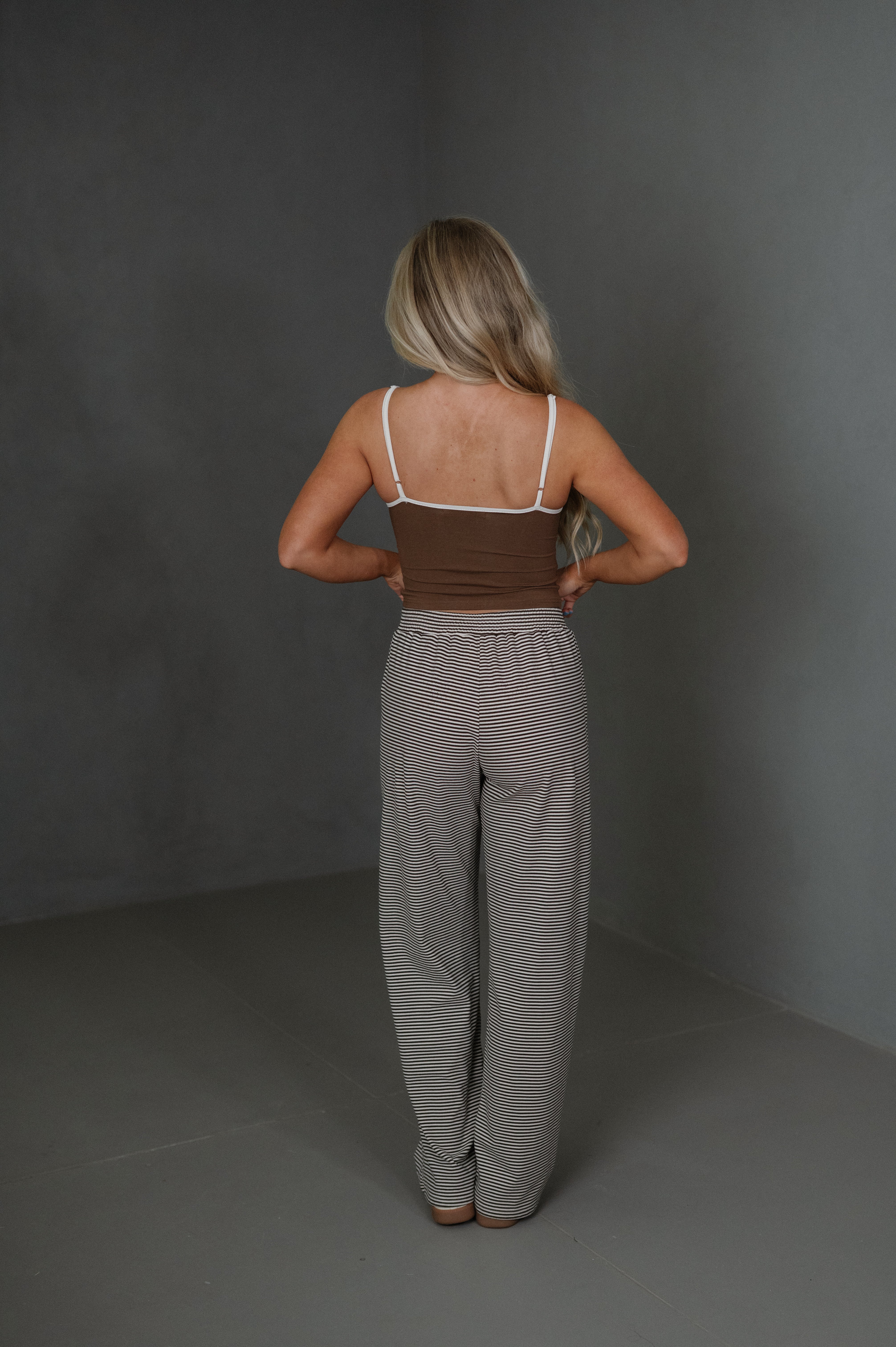 Brooklyn Contrast-Trim Brown/Taupe
