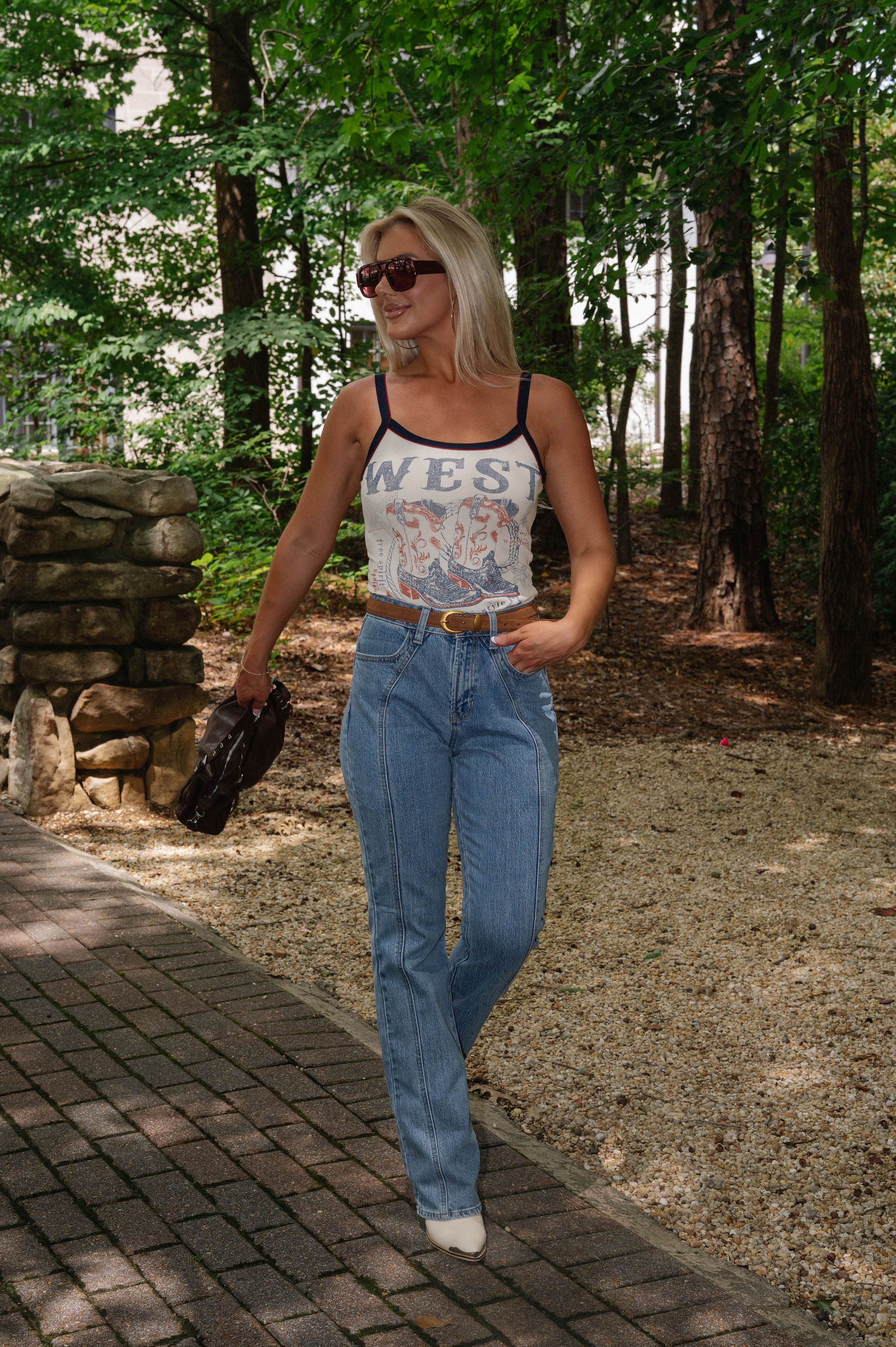 Clara Seamed Bootcut Jean-Medium Denim