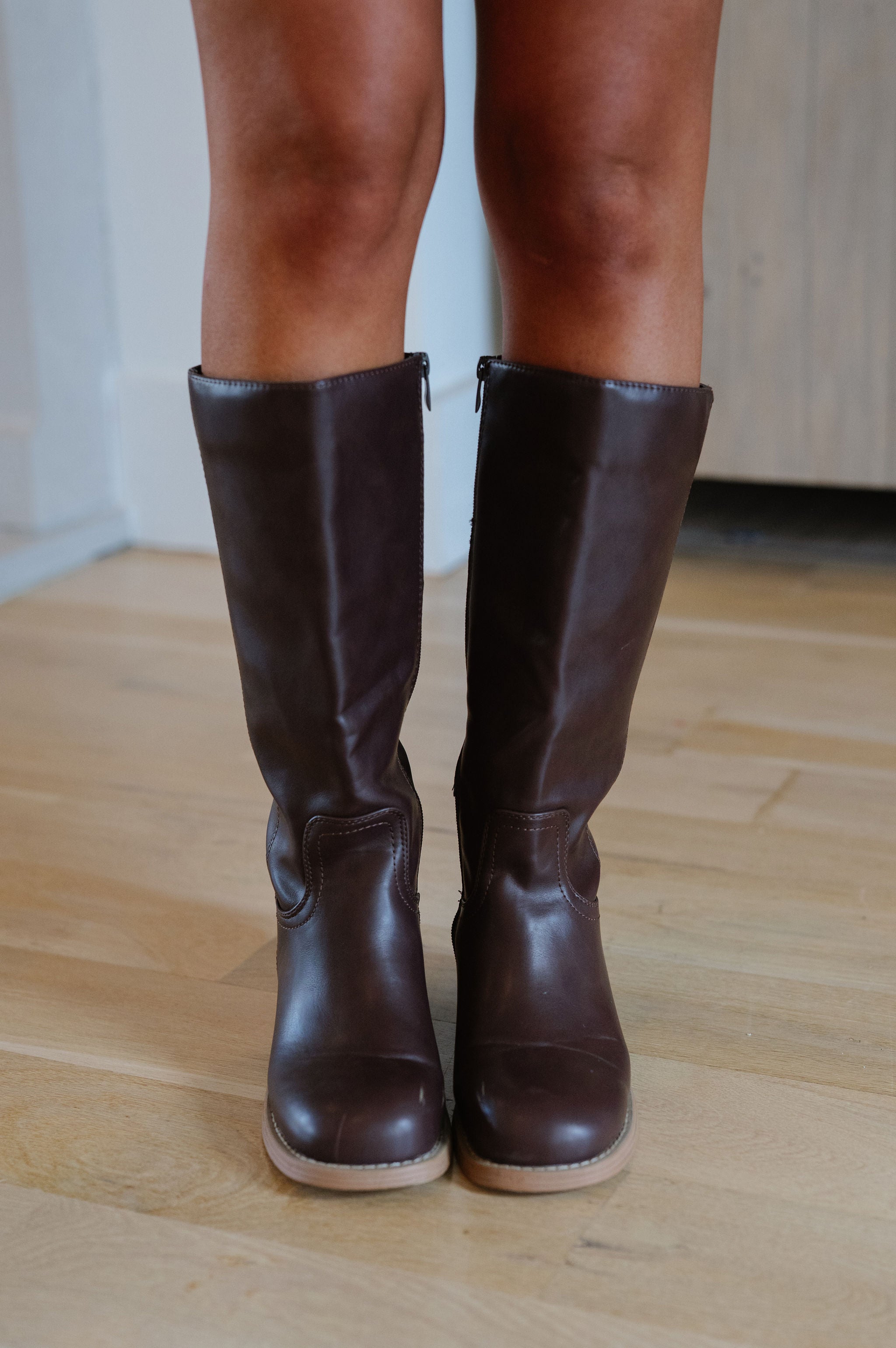 Tall Riding Boots-Brown