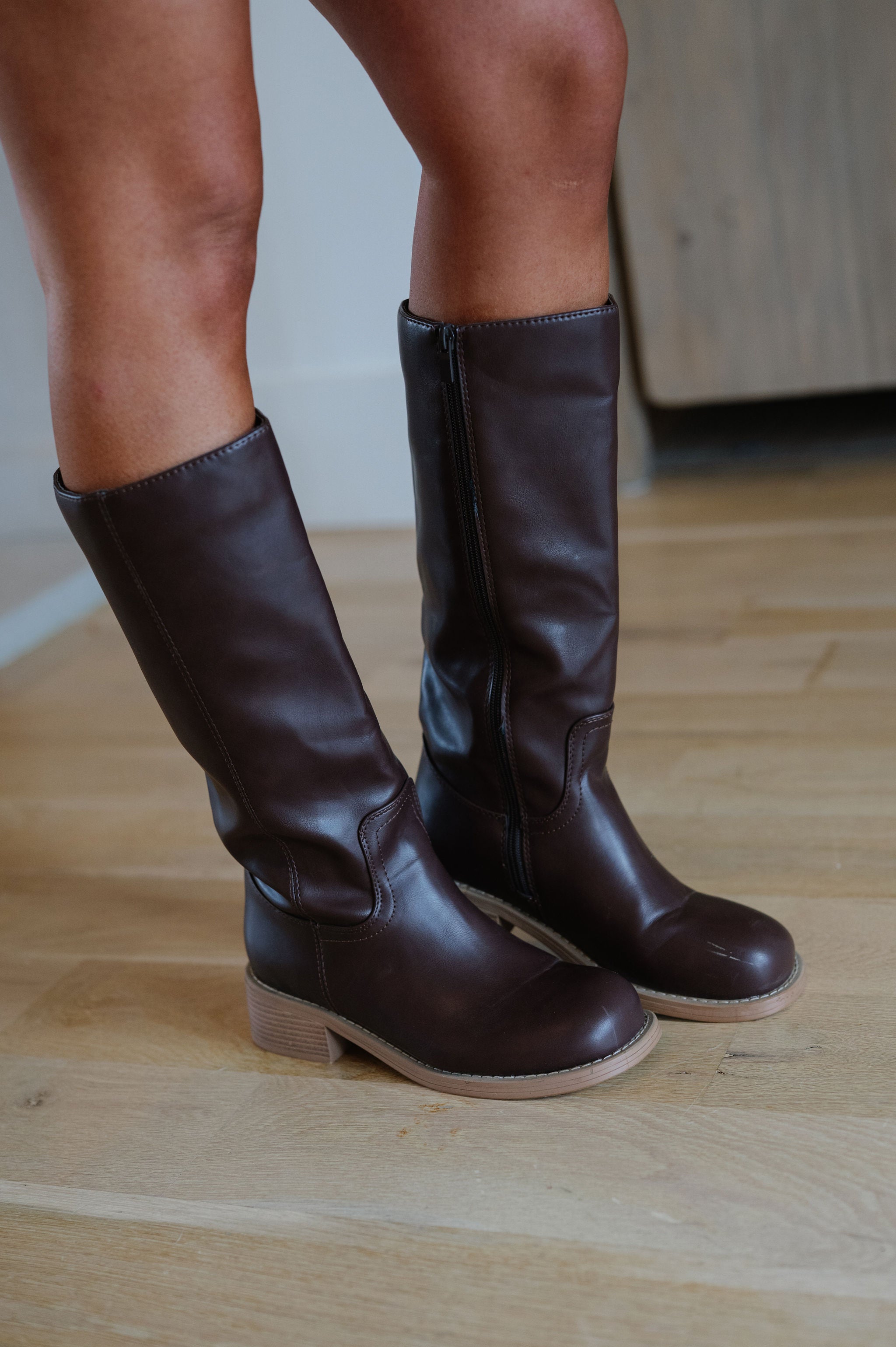 Tall Riding Boots-Brown