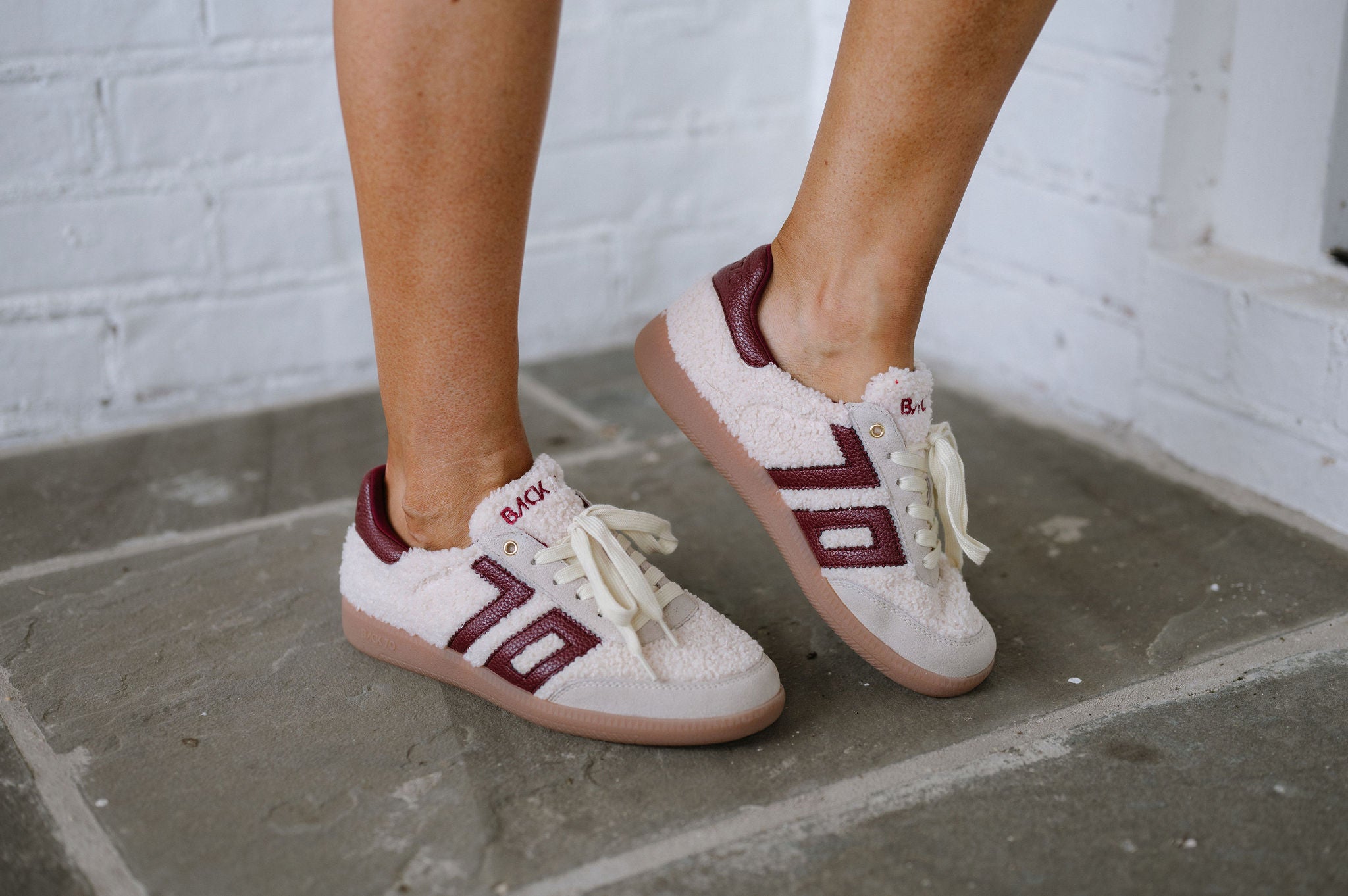 Back 70 Cloud Teddy Sneakers-Wine