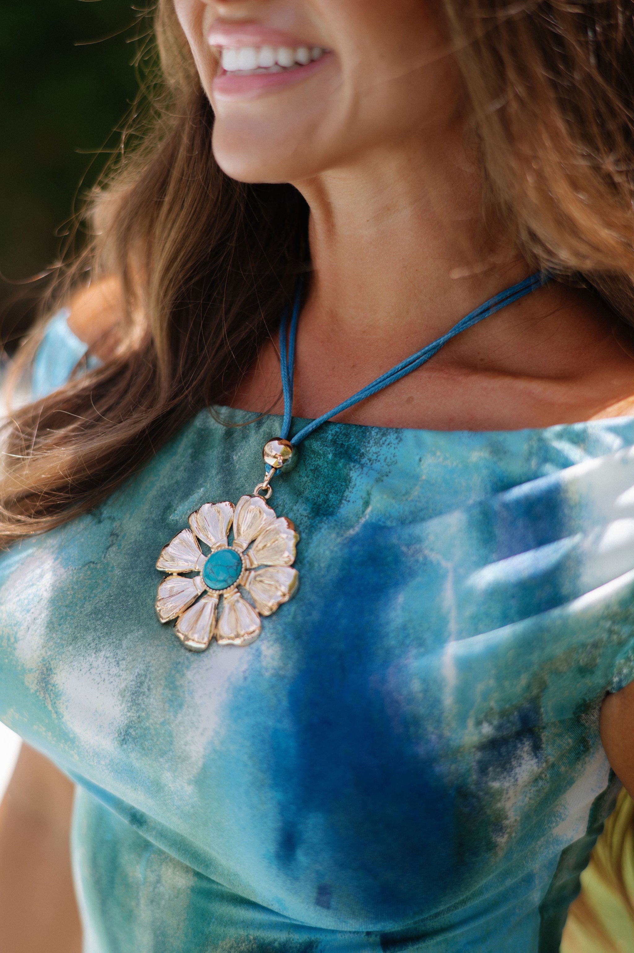 Tropical Floral Pendent Necklace