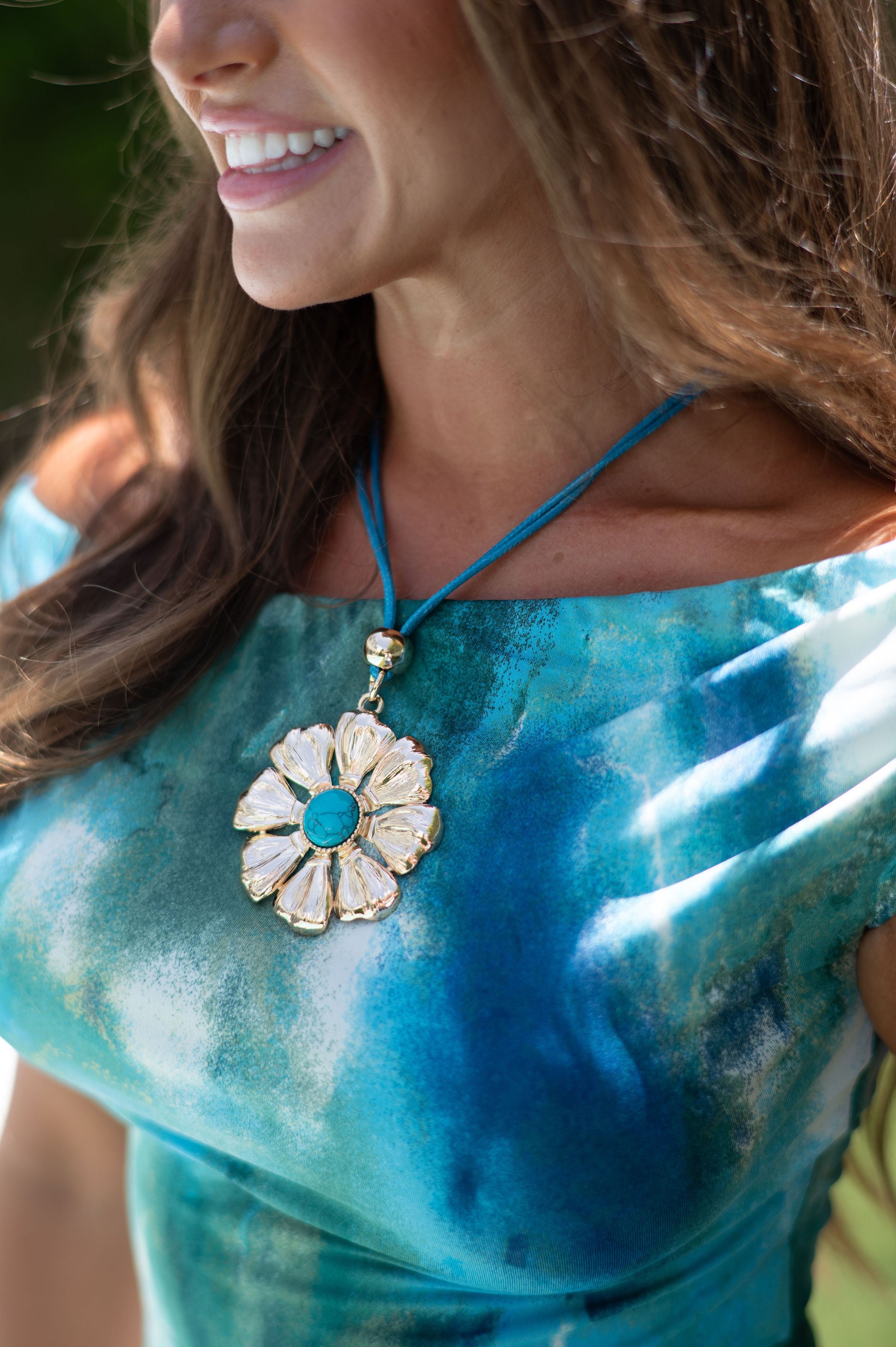 Tropical Floral Pendent Necklace