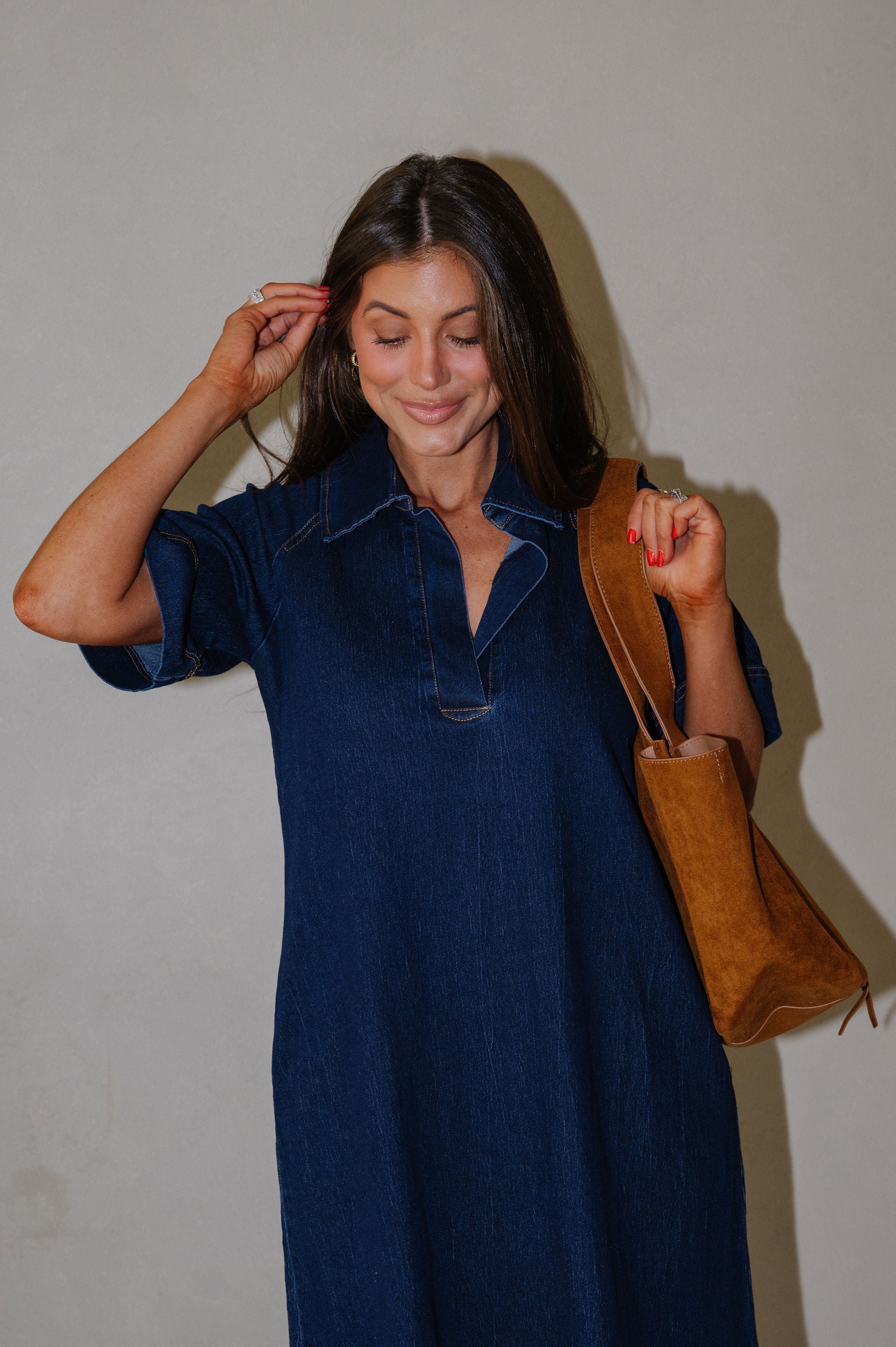 Weston Midi Dress-Dark Denim