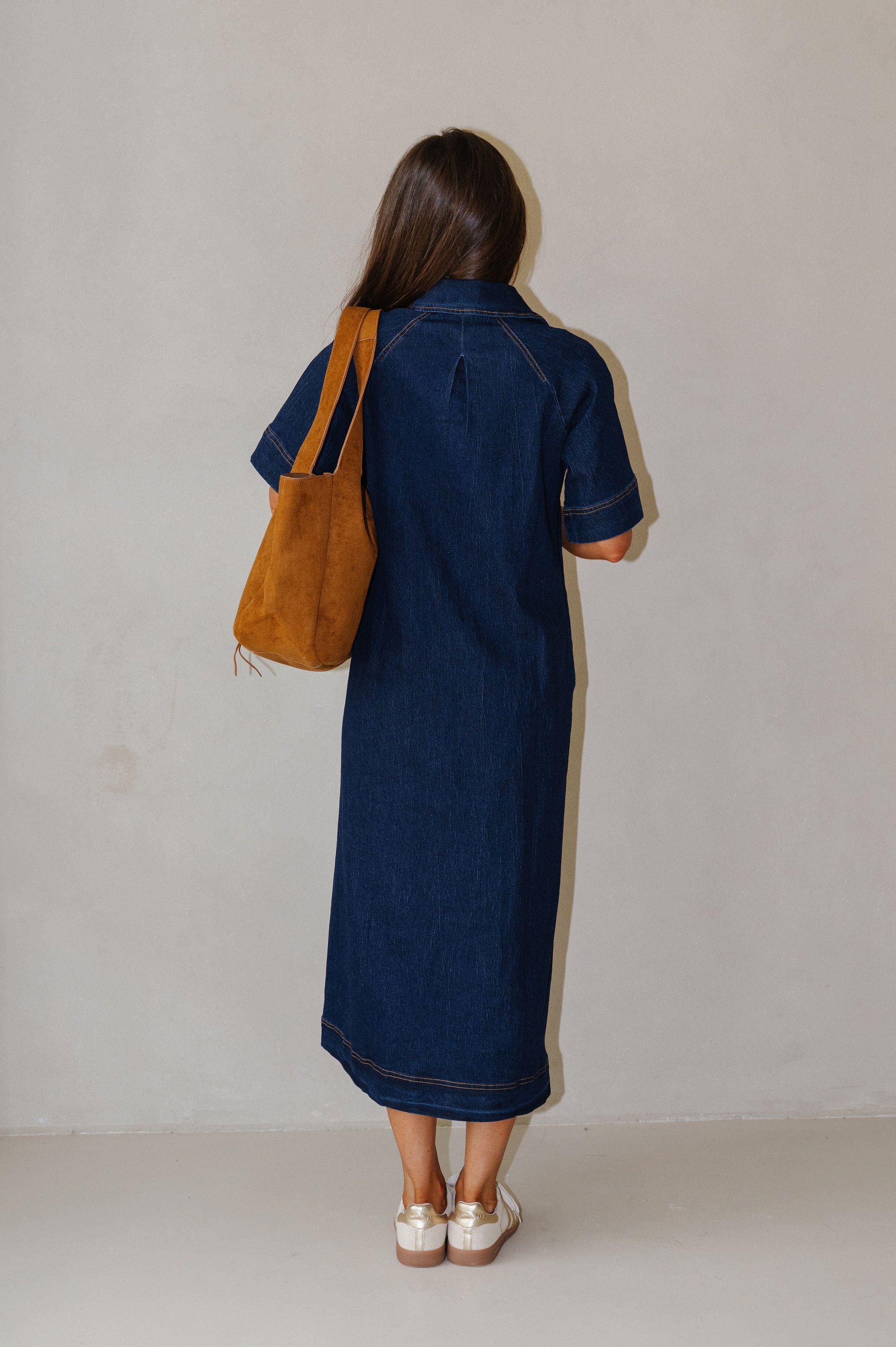 Weston Midi Dress-Dark Denim