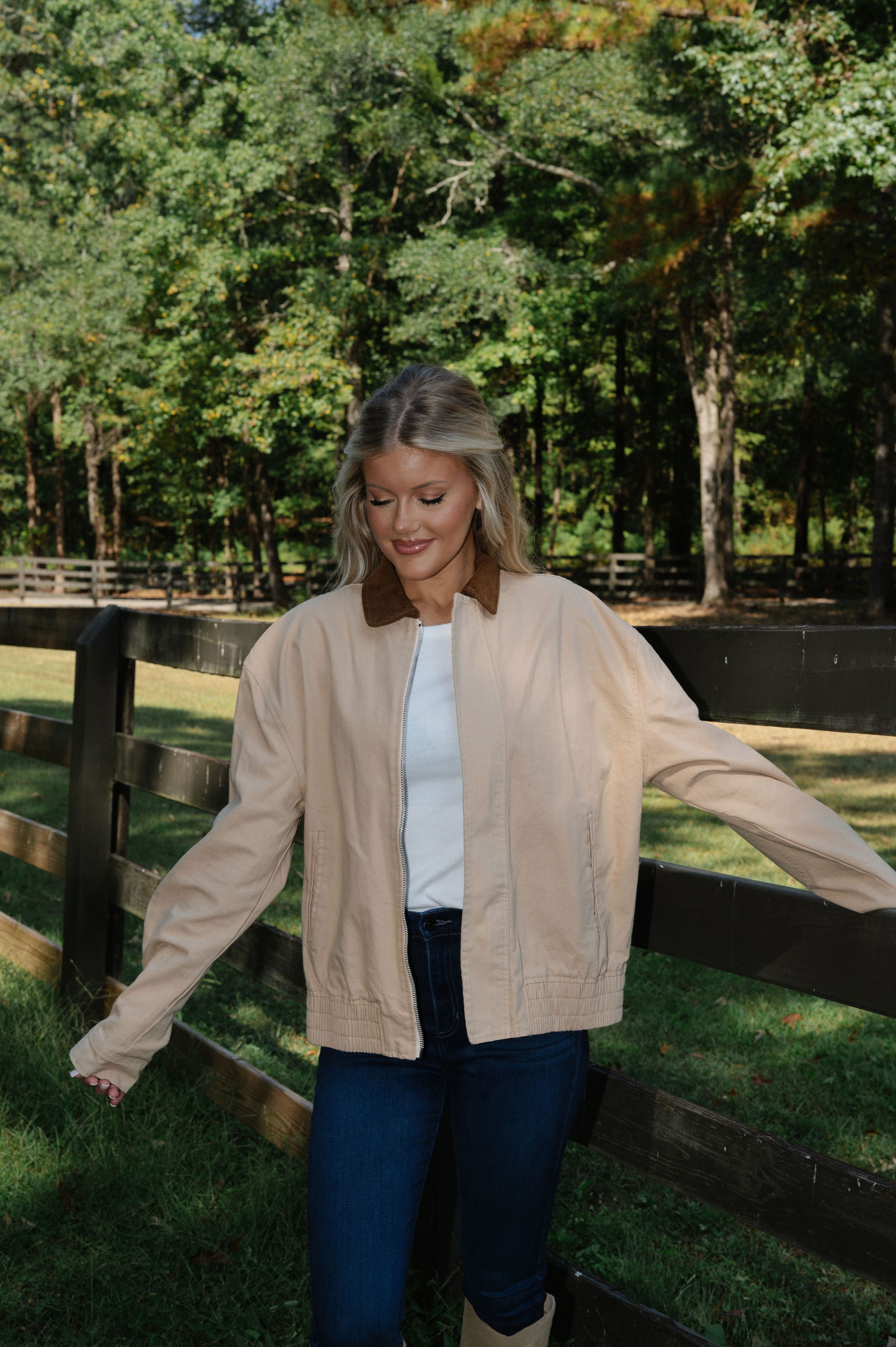 Beau Bomber Jacket-Taupe