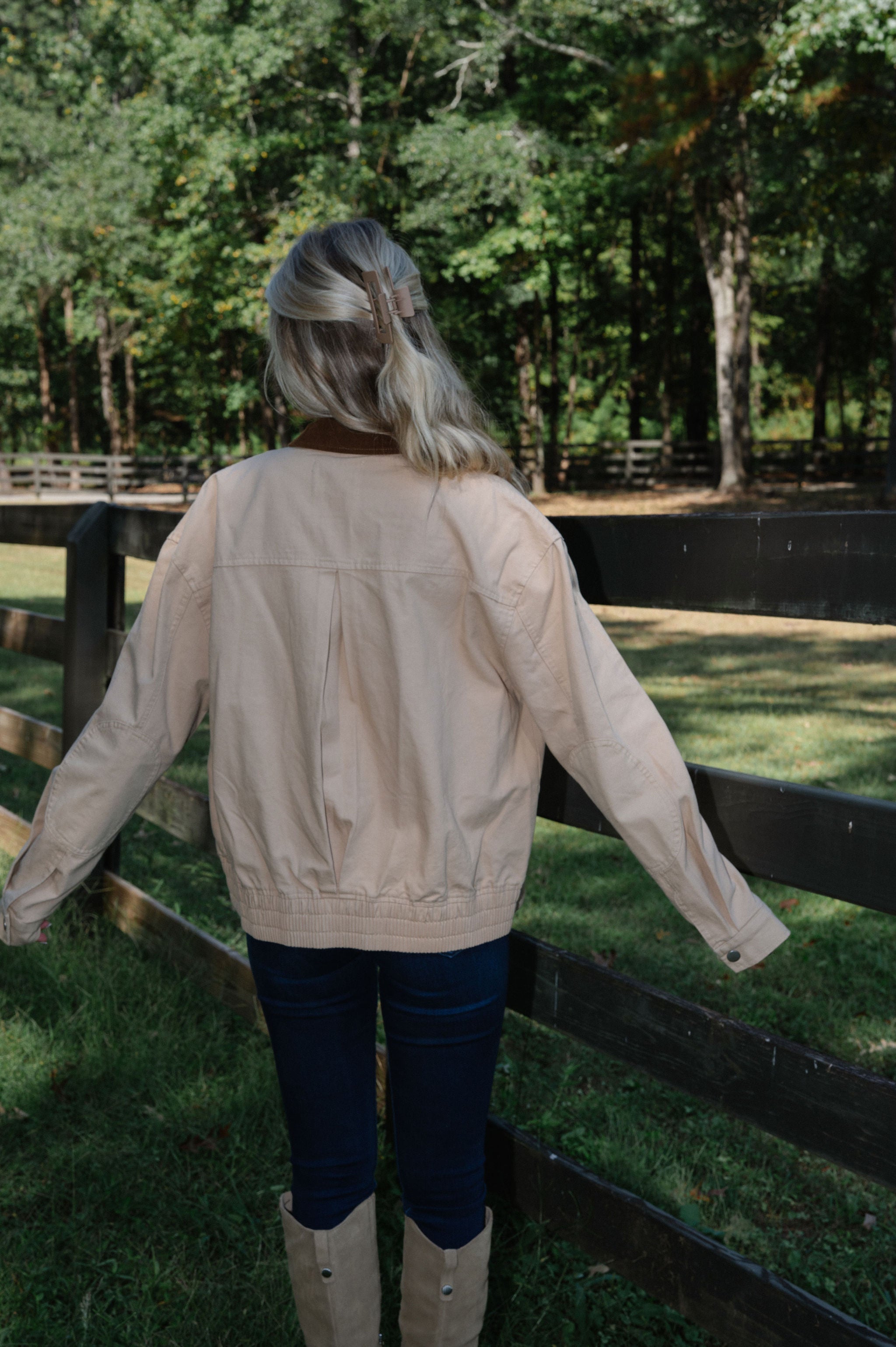 Beau Bomber Jacket-Taupe