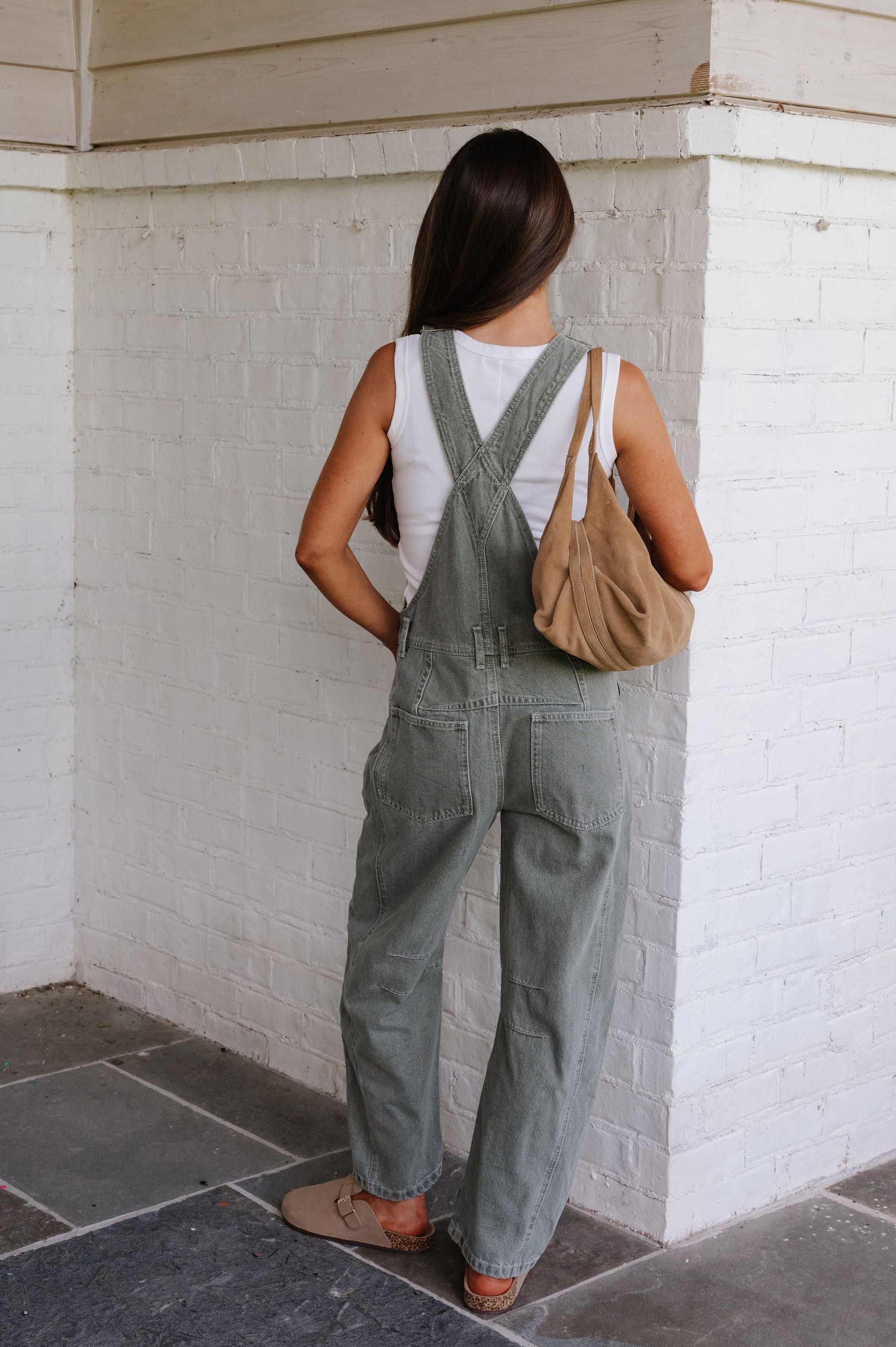 Claire Relaxed Denim Overalls
