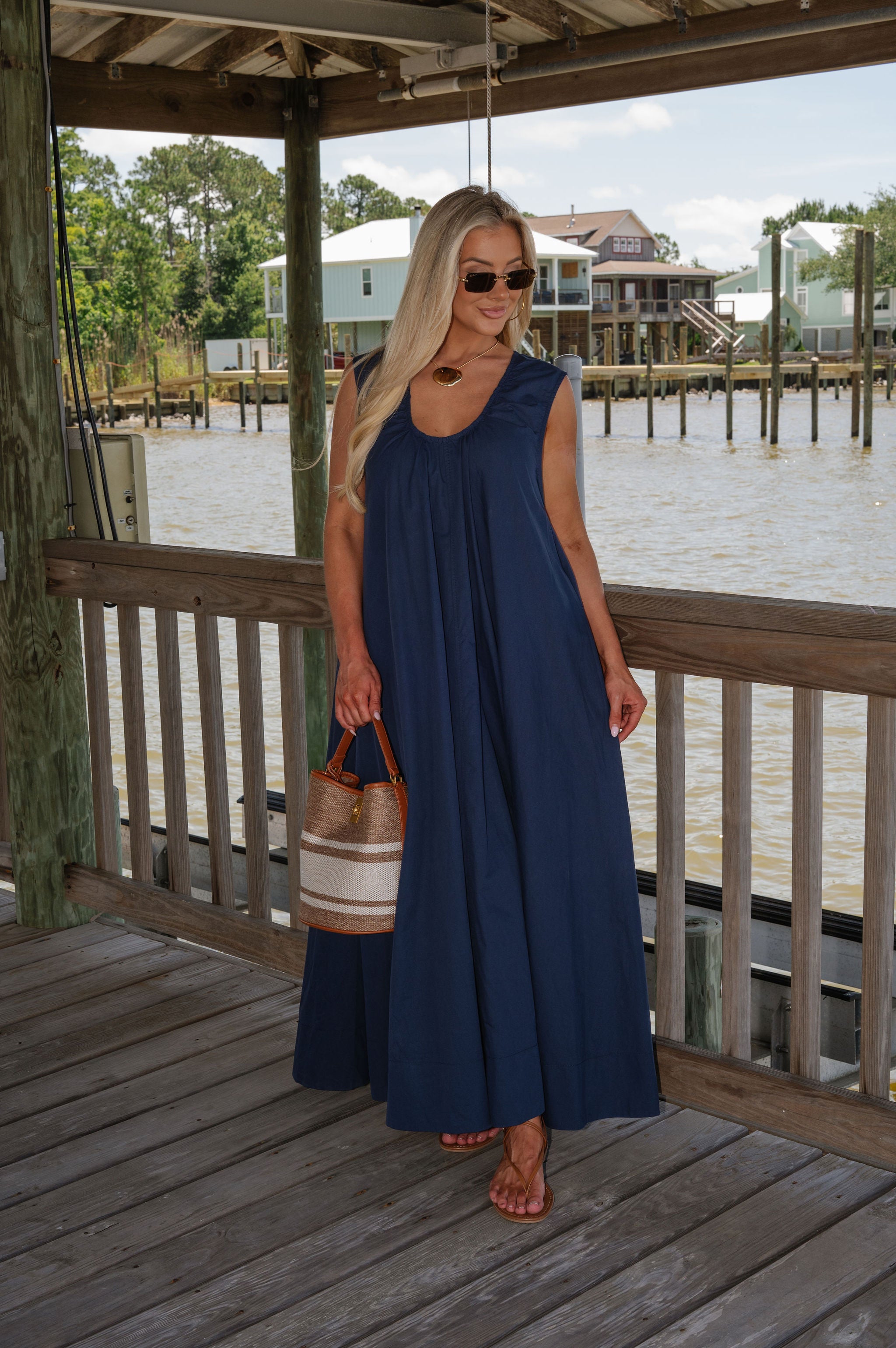 Bonnie Dress-Navy