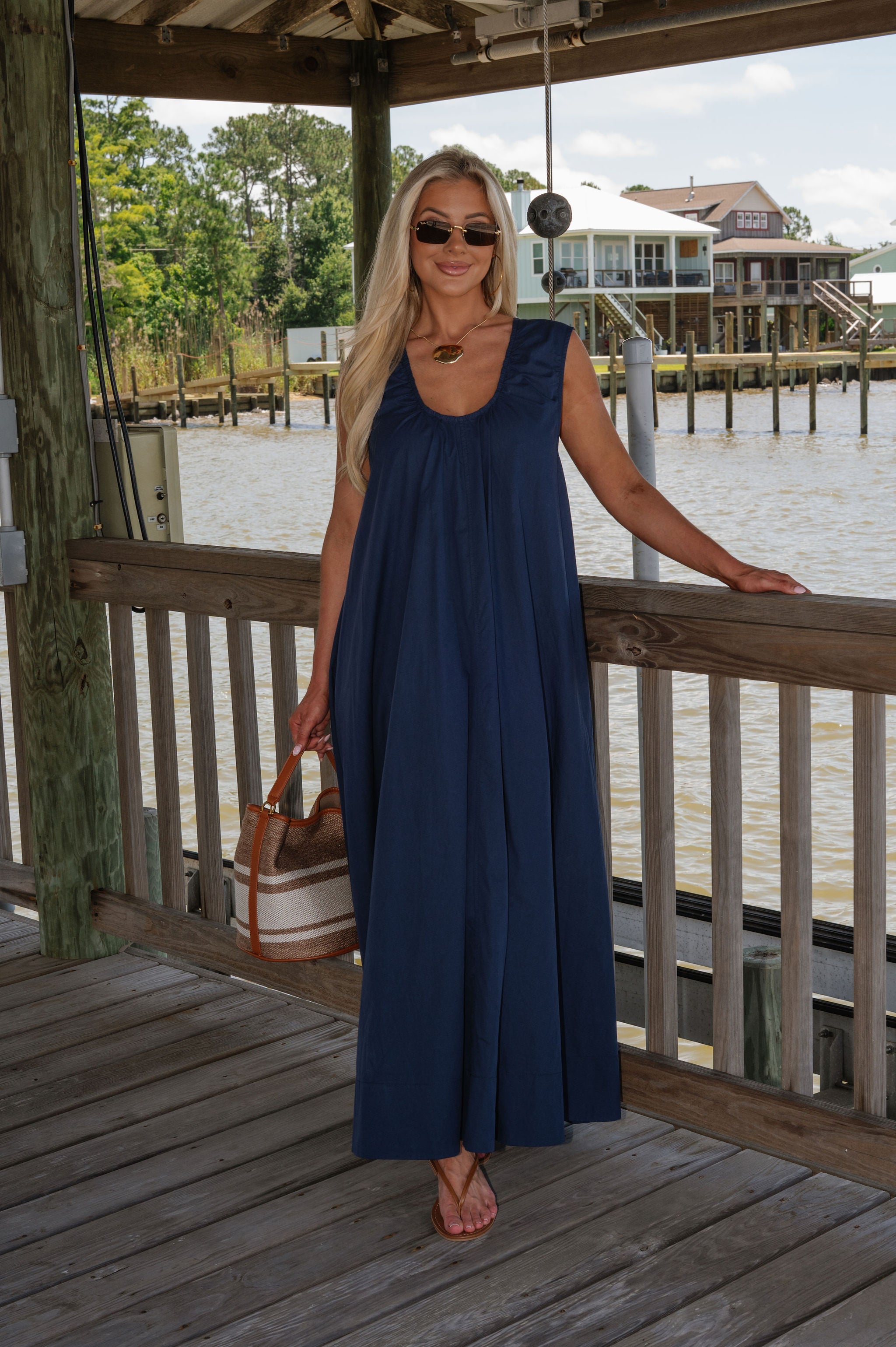 Bonnie Dress-Navy