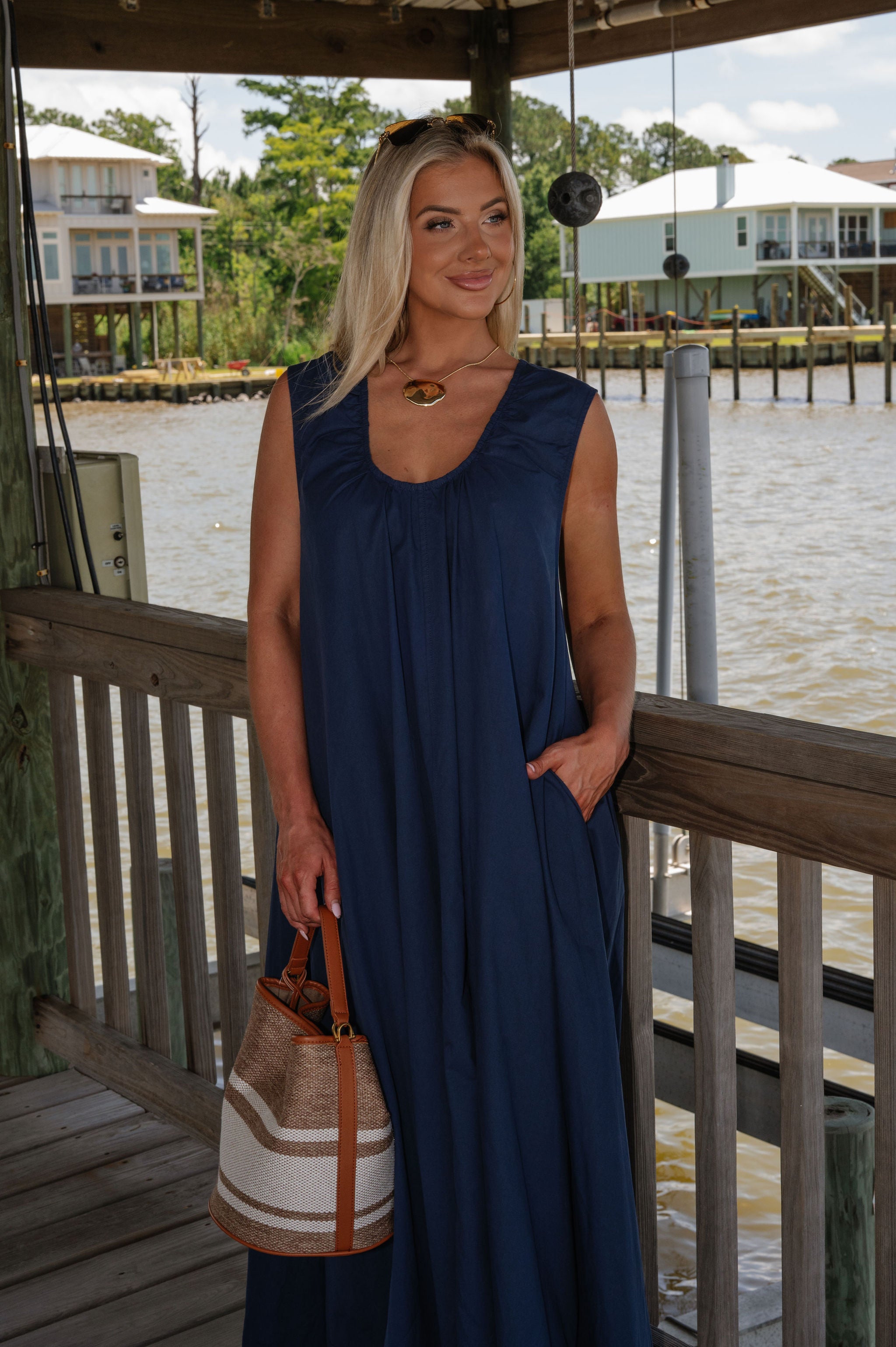 Bonnie Dress-Navy