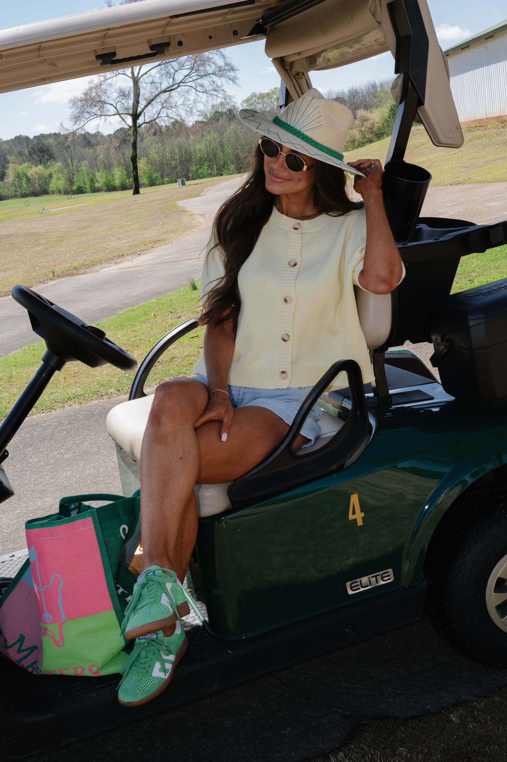 Short Sleeve Sweater Cardigan-Light Yellow