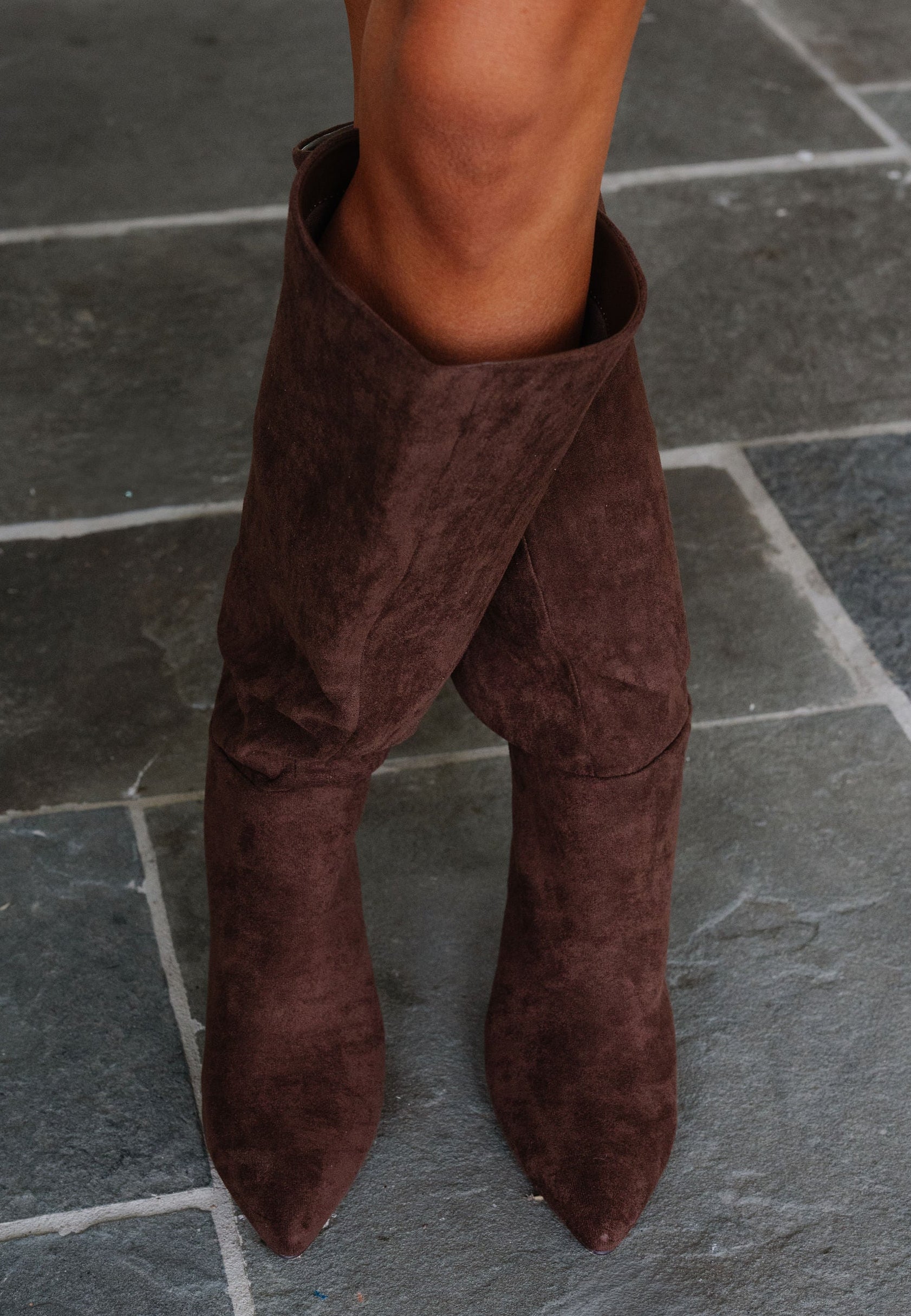 Joanna Suede Boots-Brown