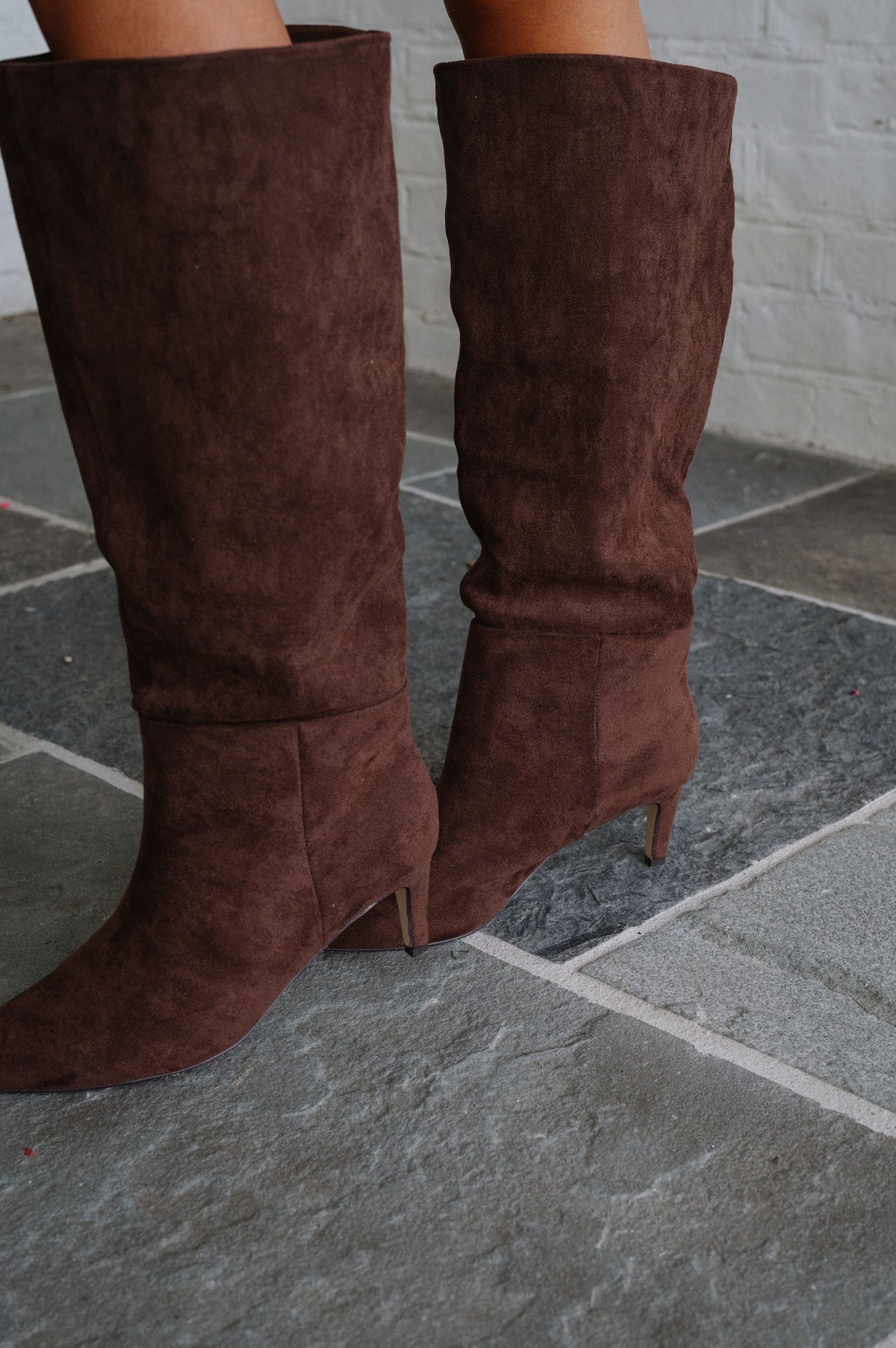 Joanna Suede Boots-Brown