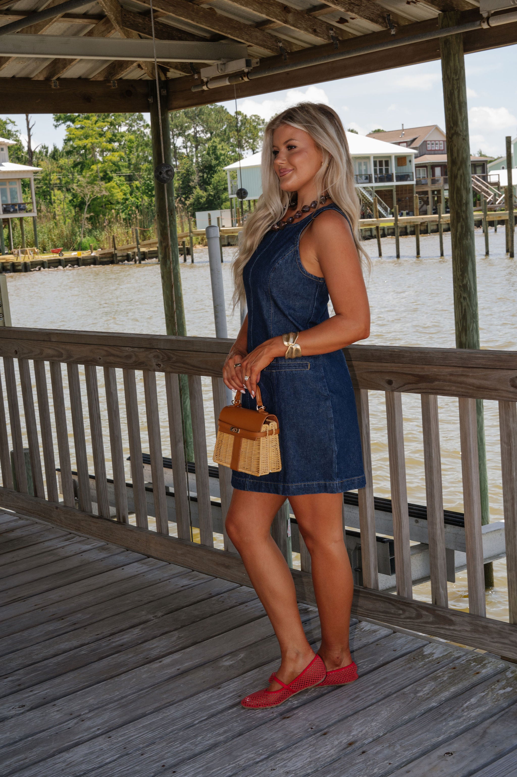 Sonny Mini Dress-Dark Denim