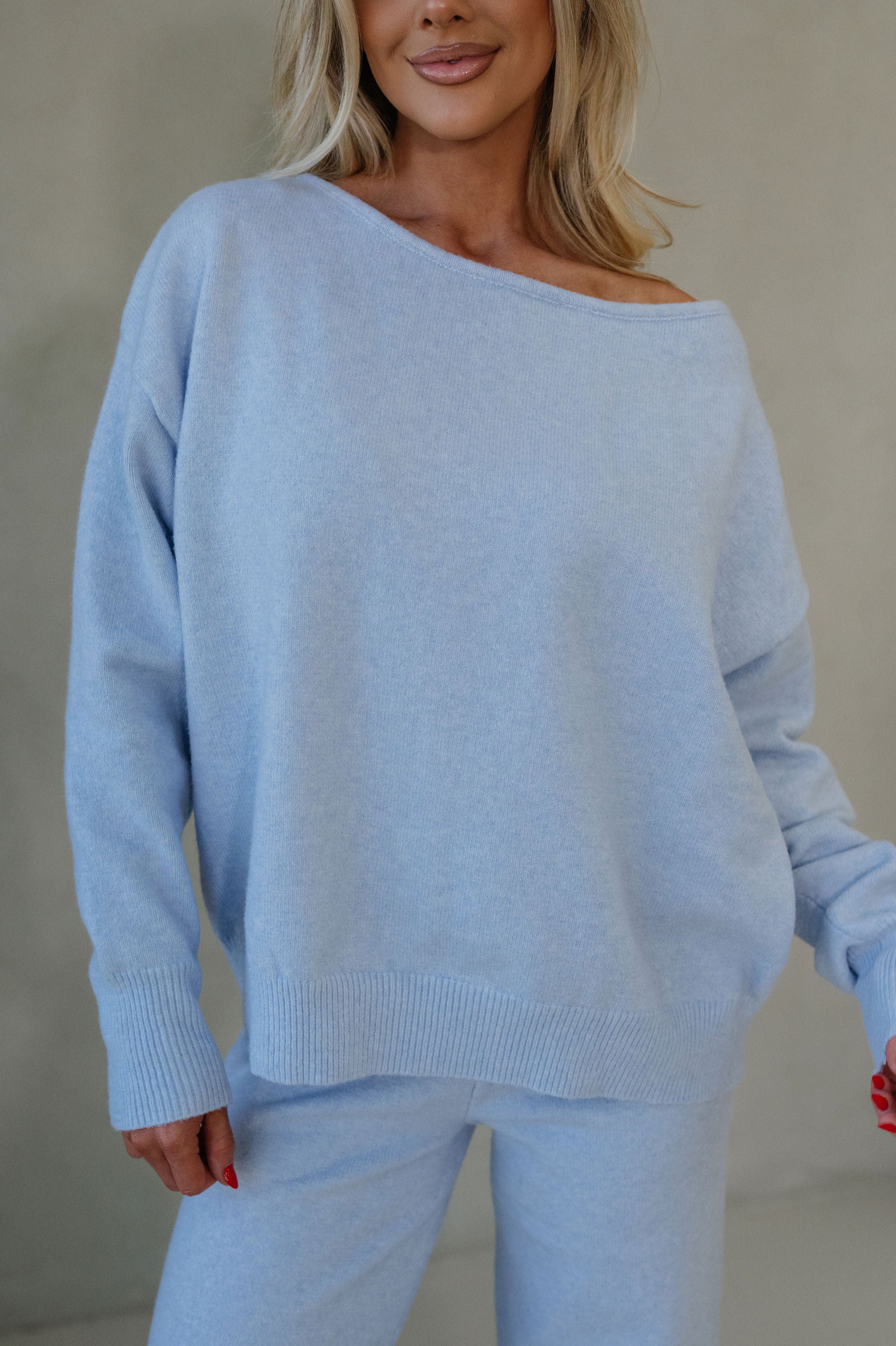 Langley Sweater Pants Set-Light Blue