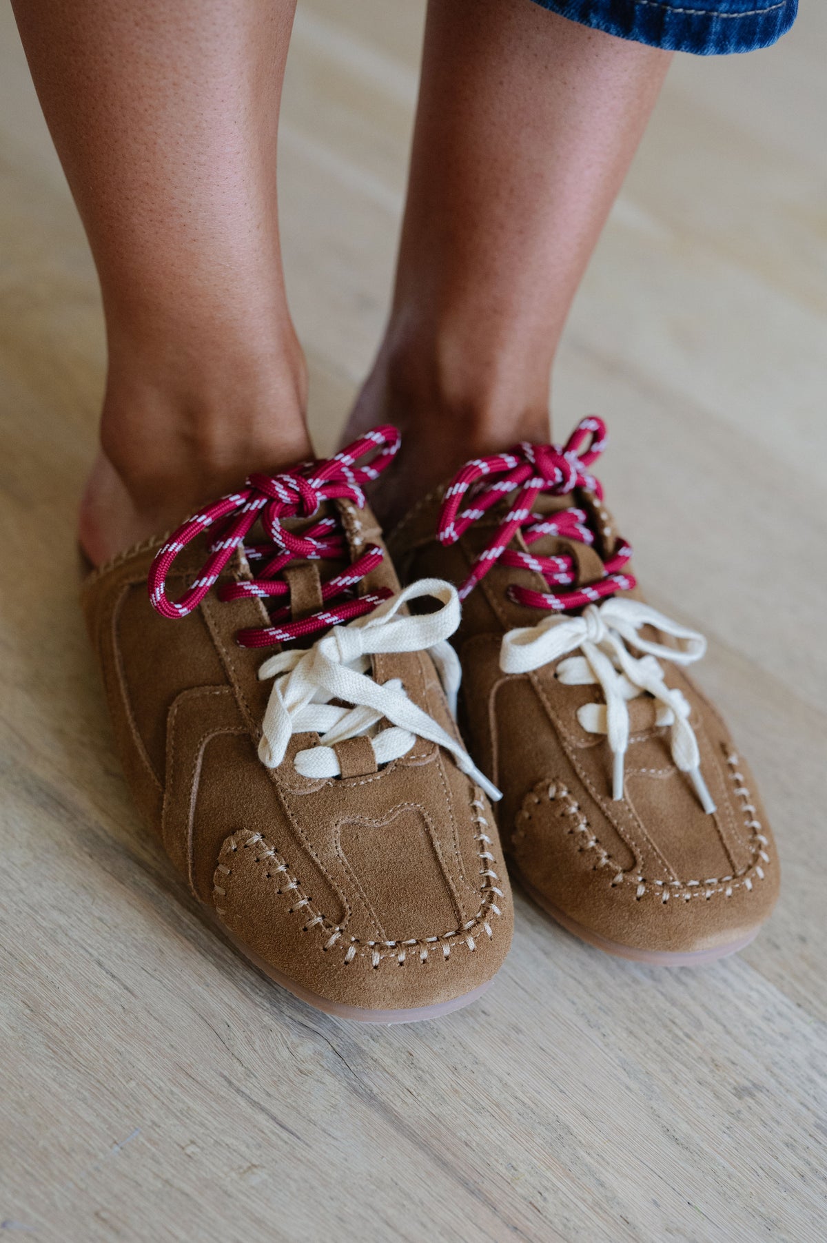 Devyn Suede Slides-Brown