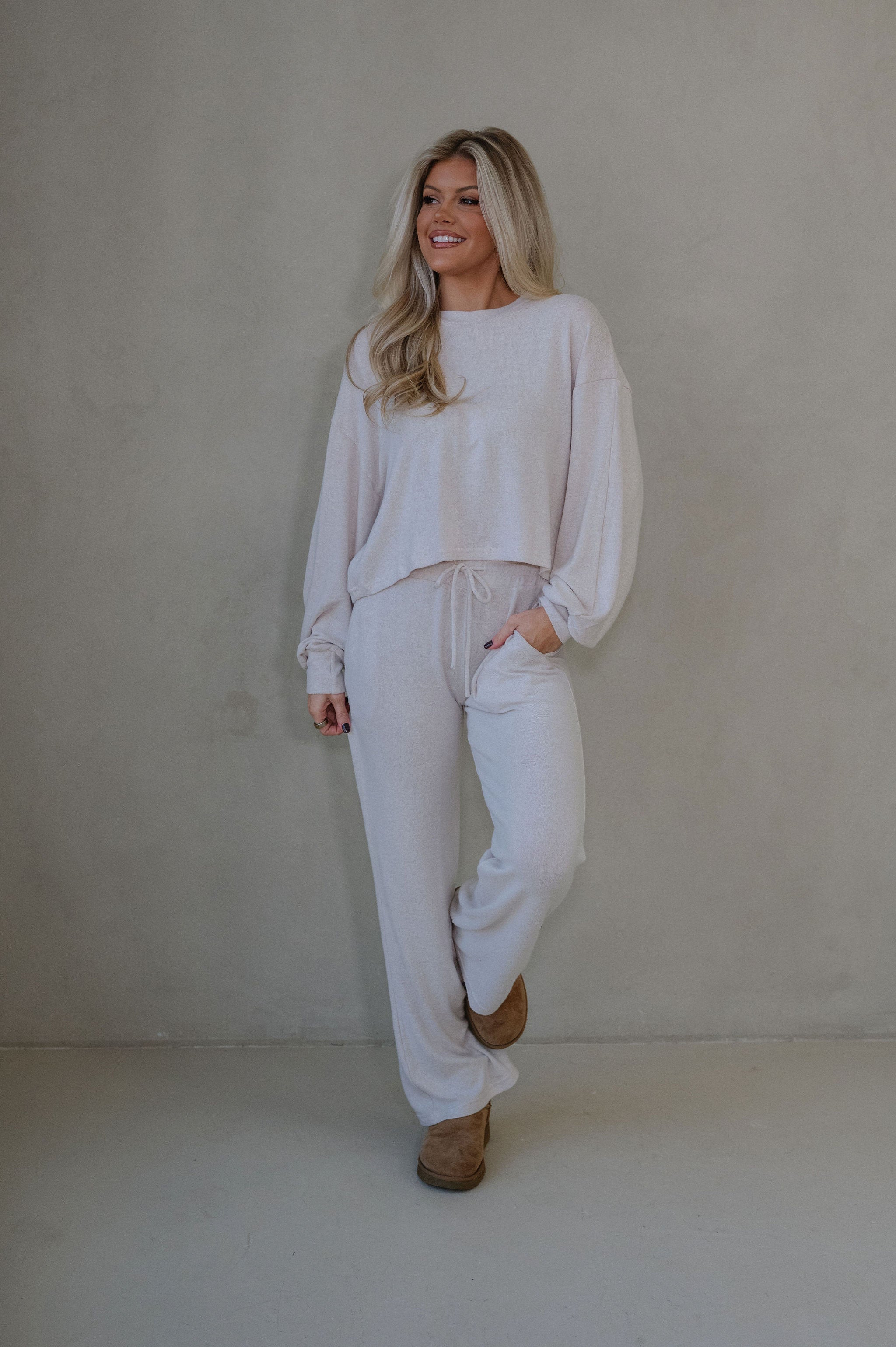 Lexi Pajama Set-Beige