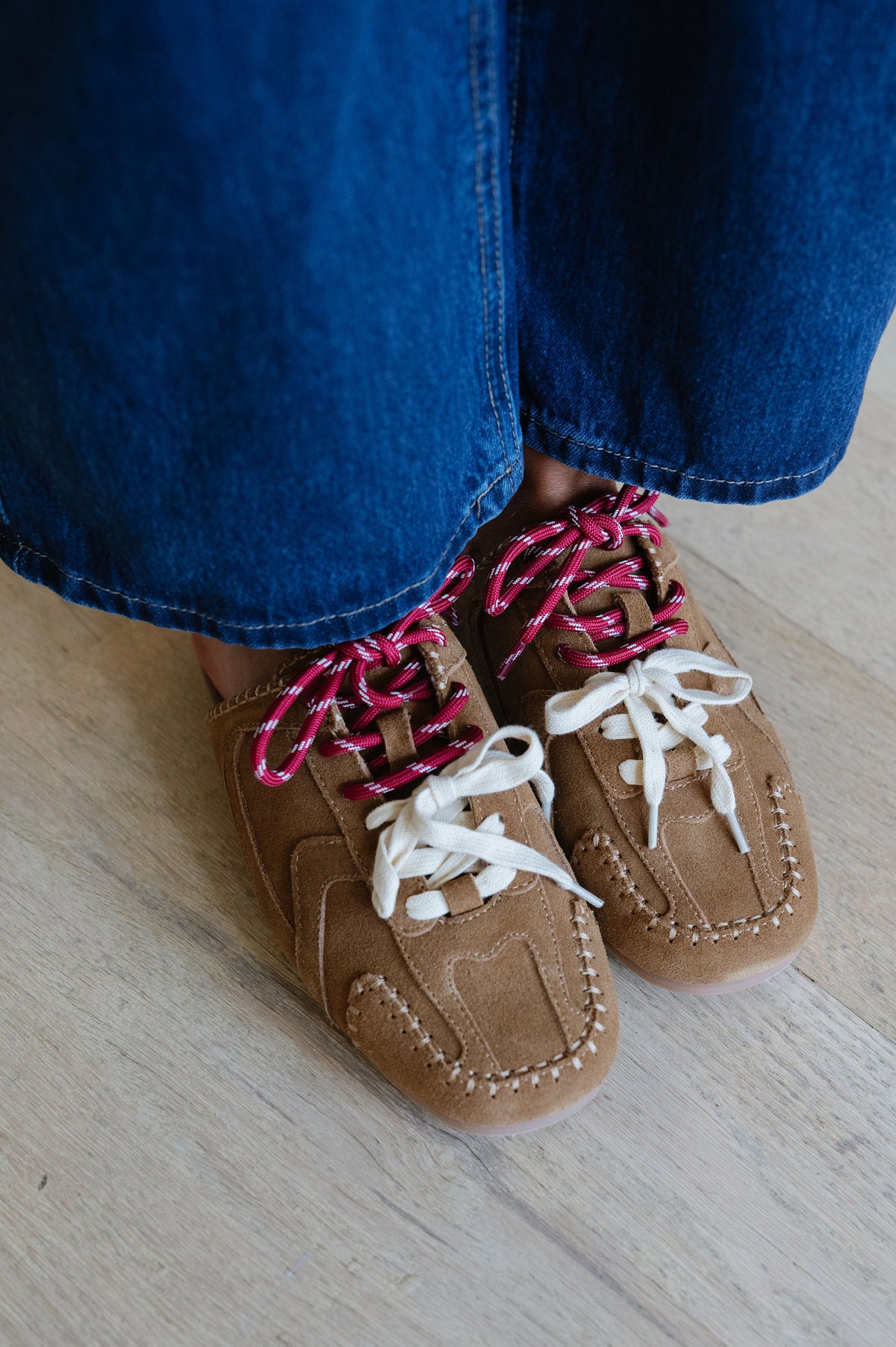 Devyn Suede Slides-Brown