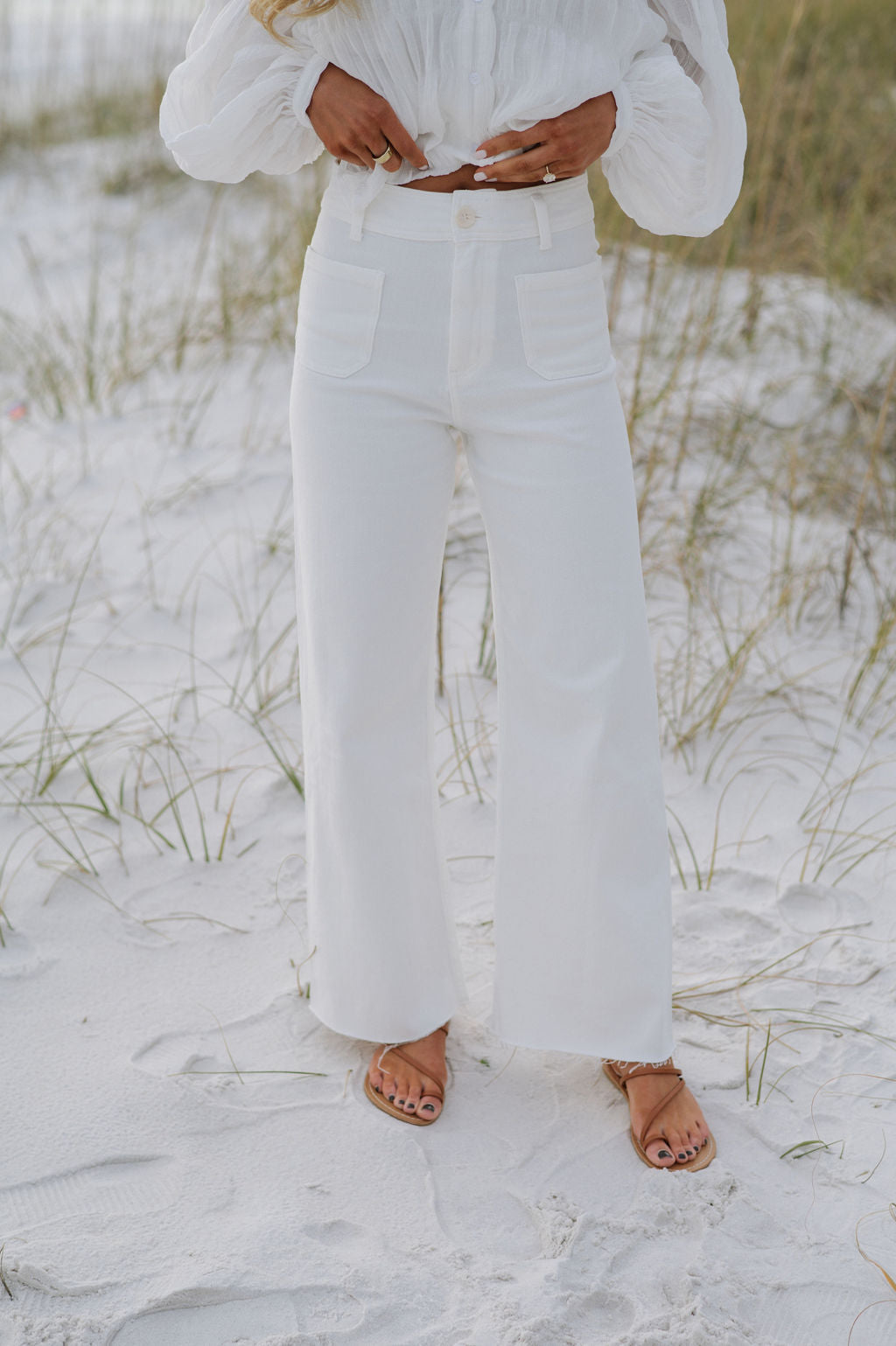 Suzanne Straight Leg Pants- Cream