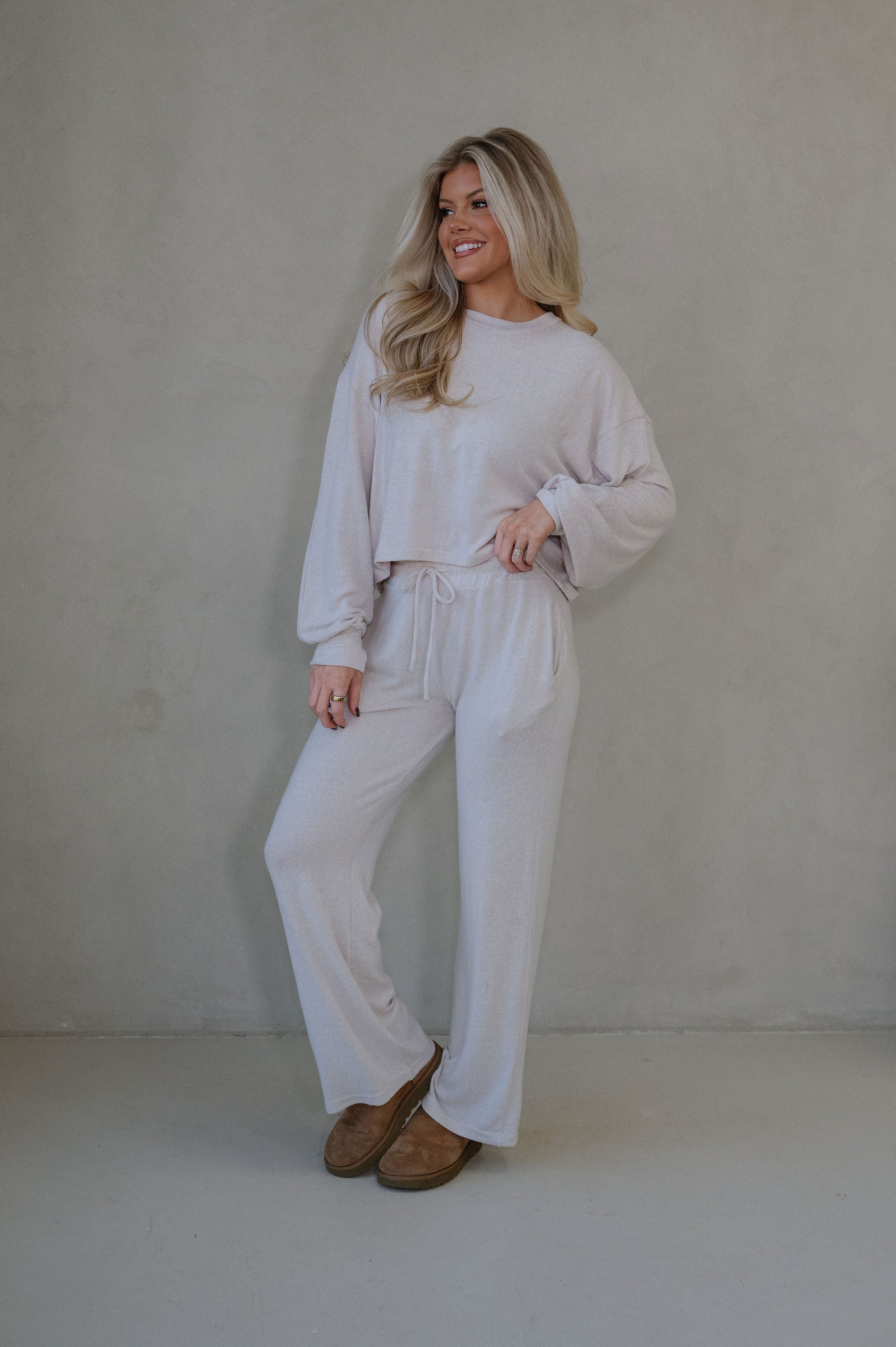 Lexi Pajama Set-Beige