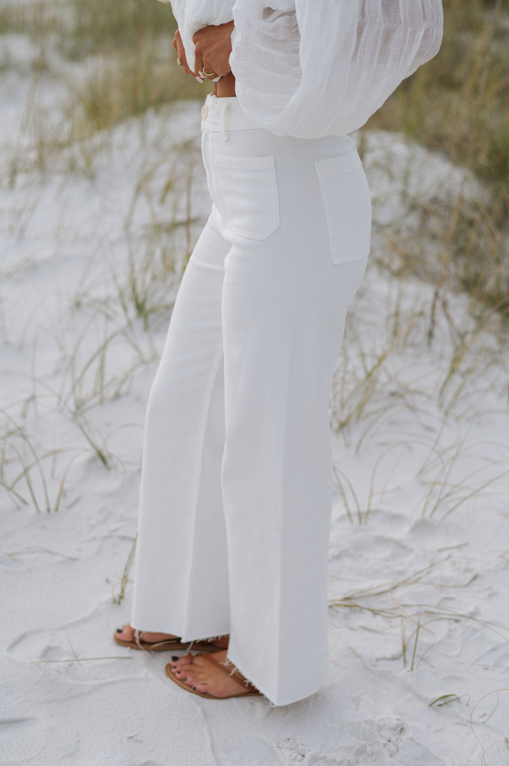 Suzanne Straight Leg Pants- Cream