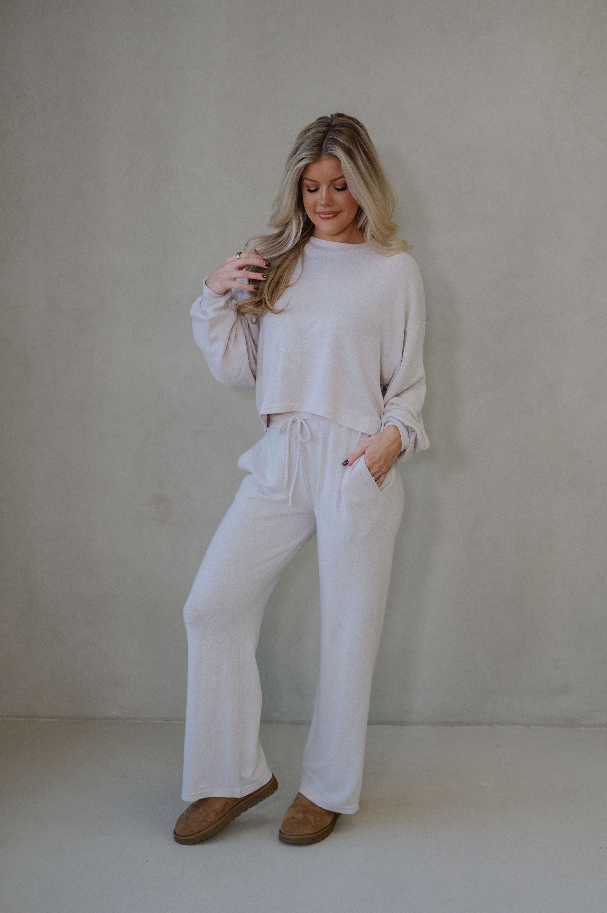 Lexi Pajama Set-Beige