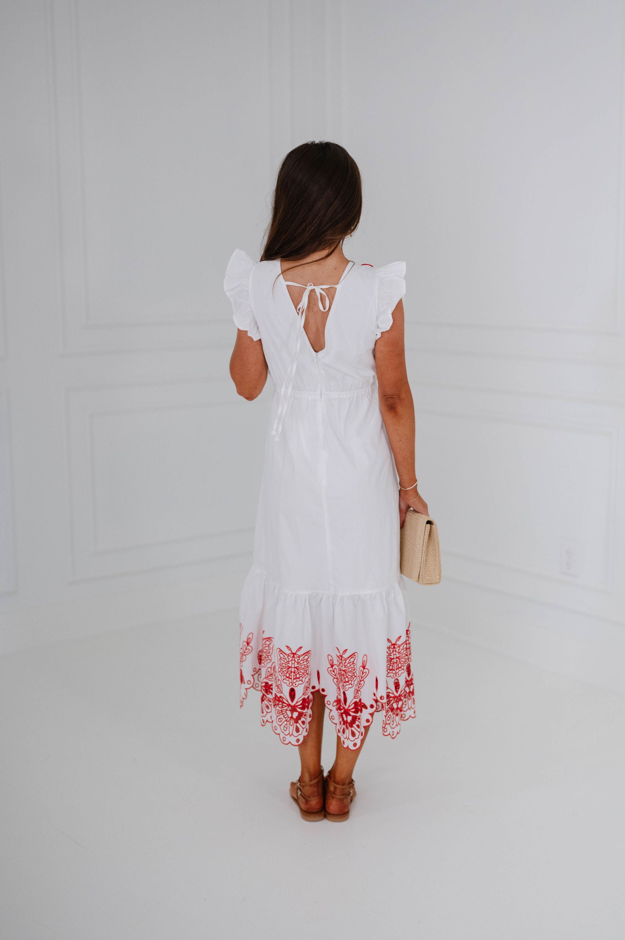 Bobbie Midi Flutter Dress