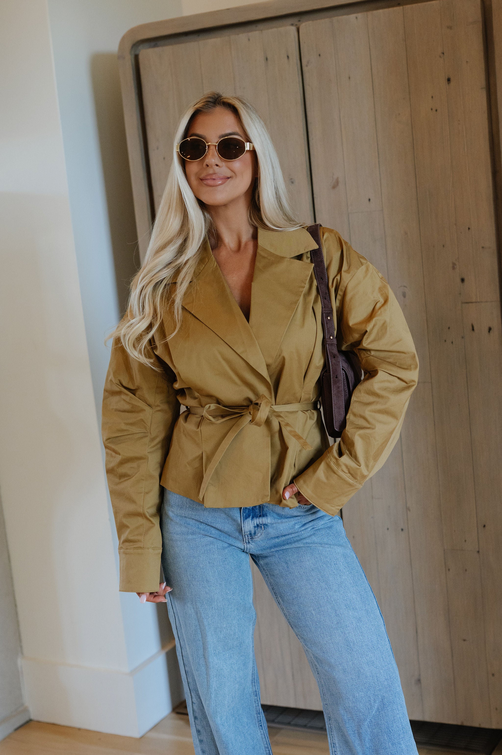 Macie Canvas Jacket-Khaki