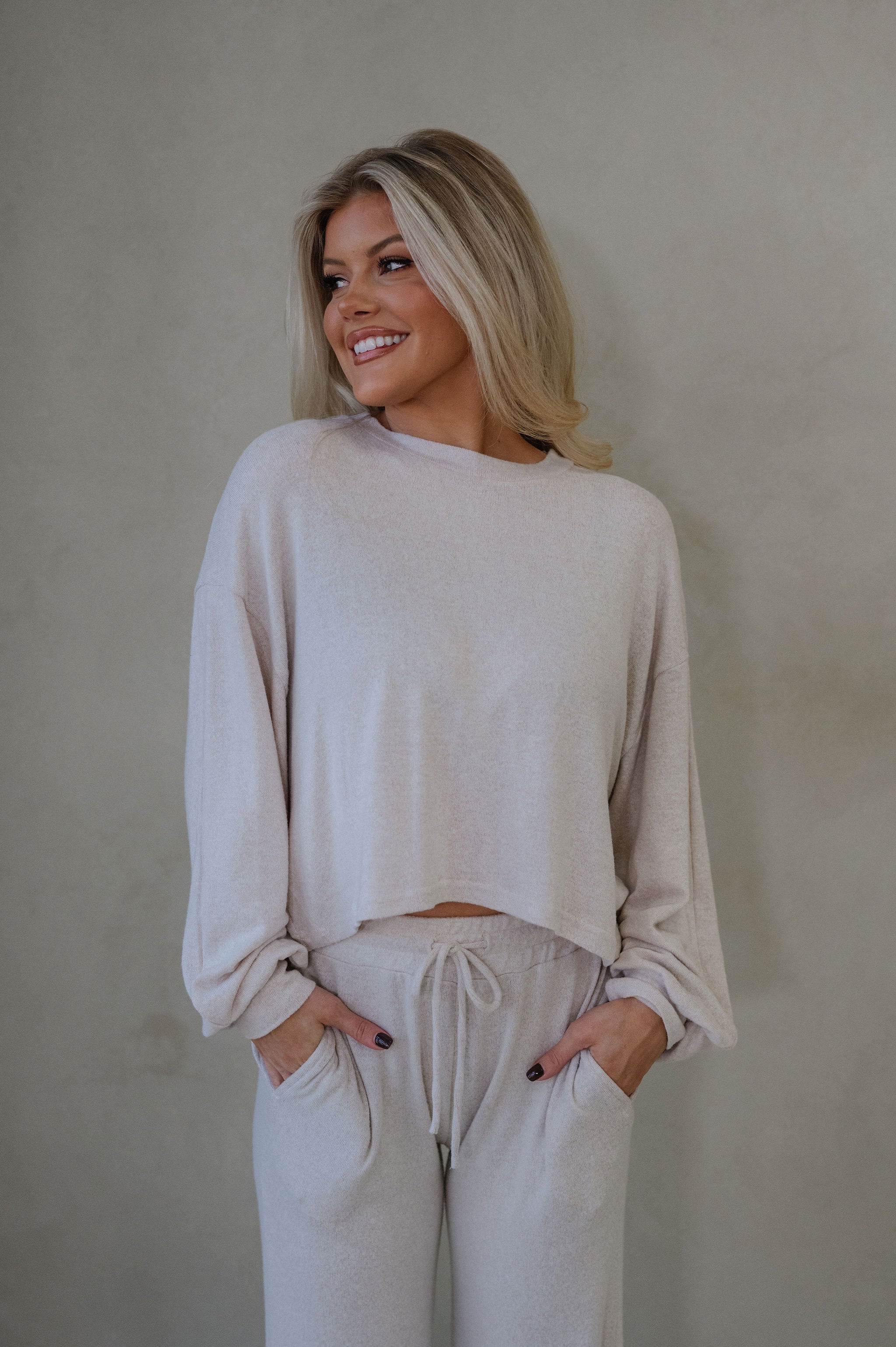 Lexi Pajama Set-Beige