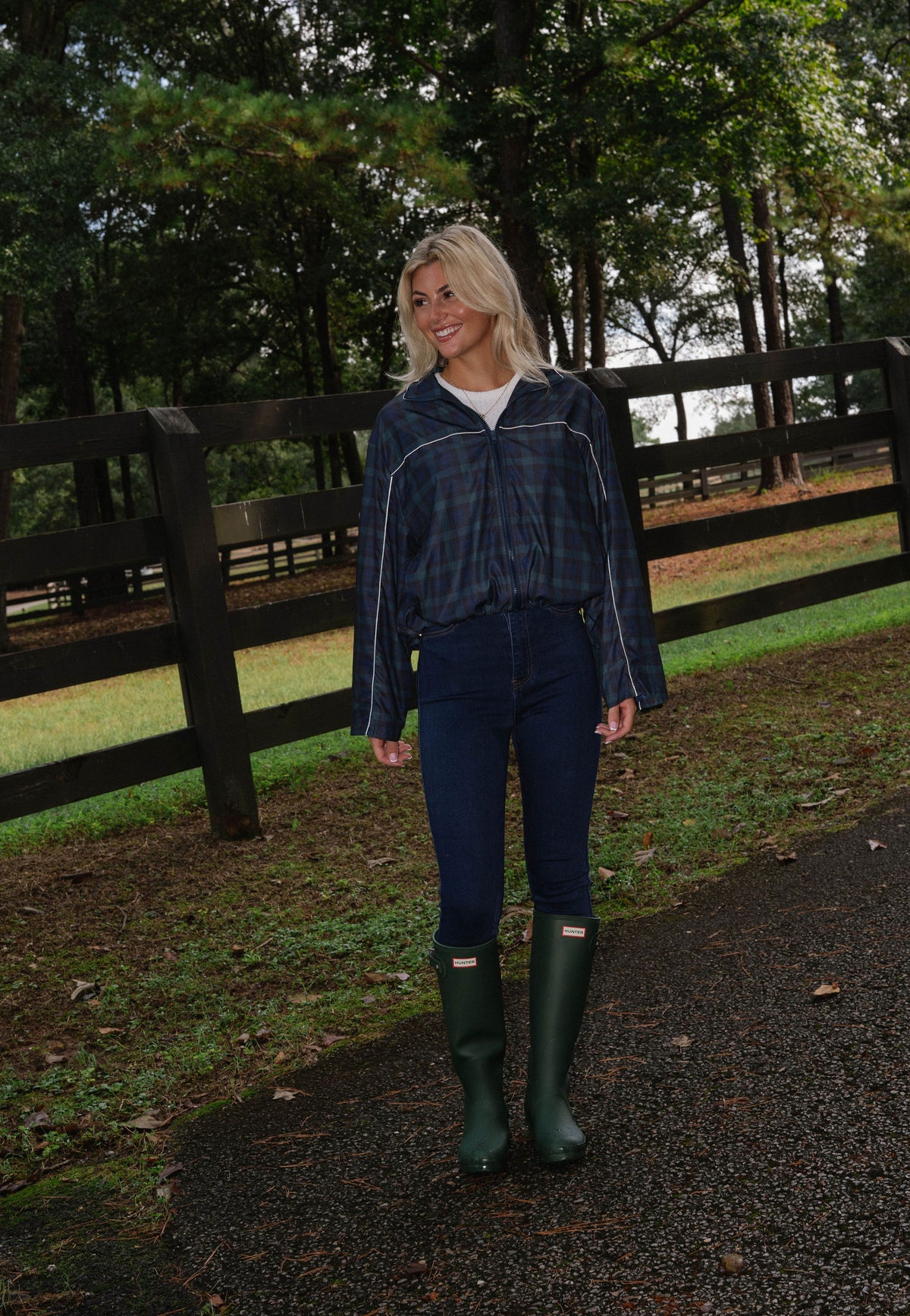 Millie Plaid Zip Up Jacket