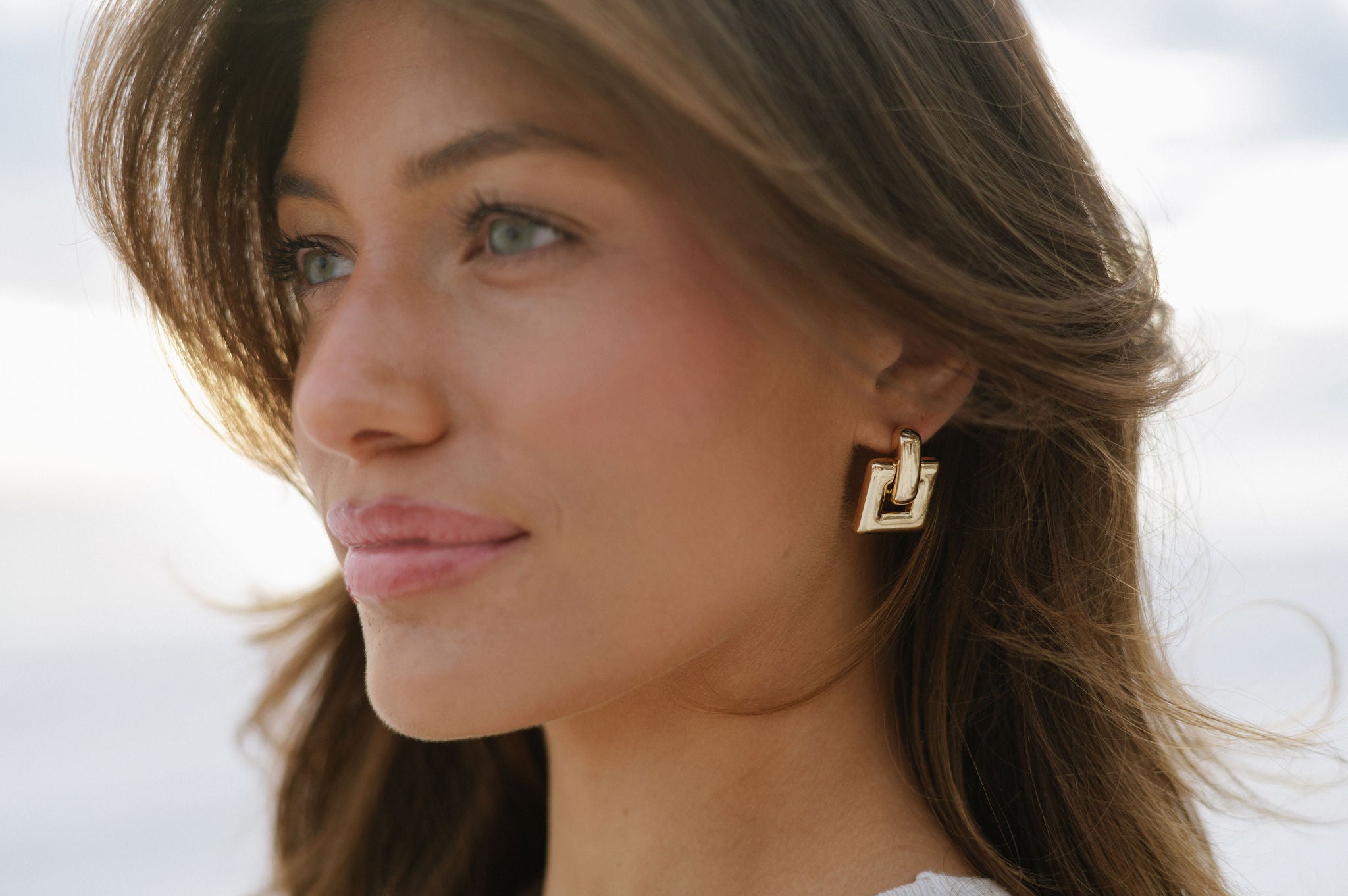 Geo Dangle Earring - Gold