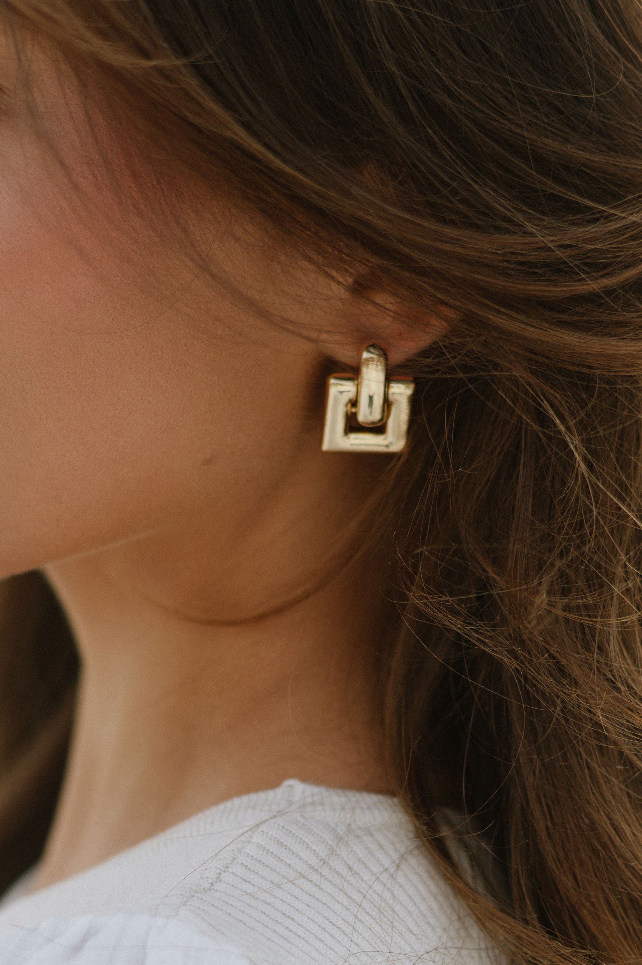 Geo Dangle Earring - Gold