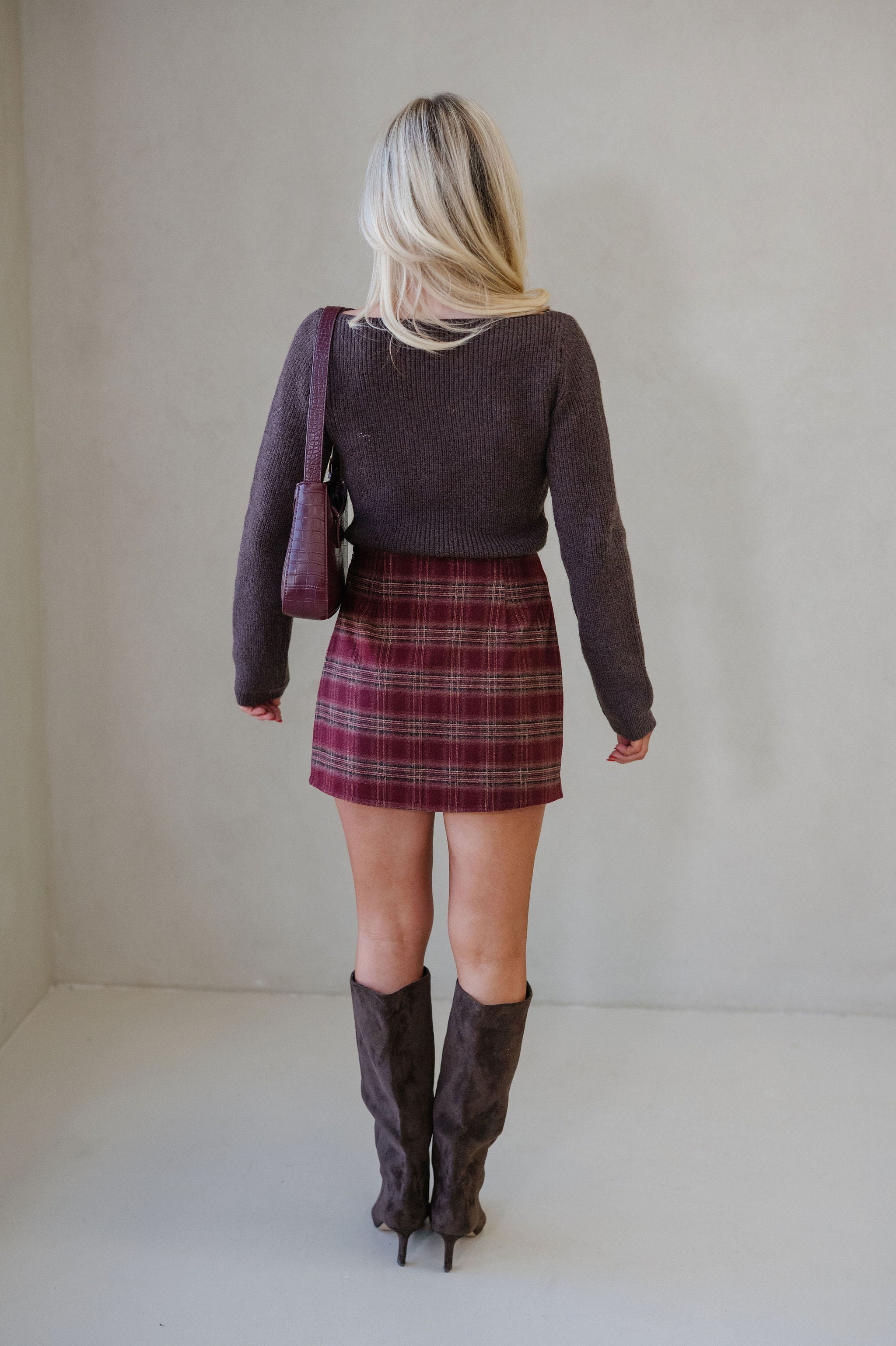 Karly Cropped Sweater-Wood