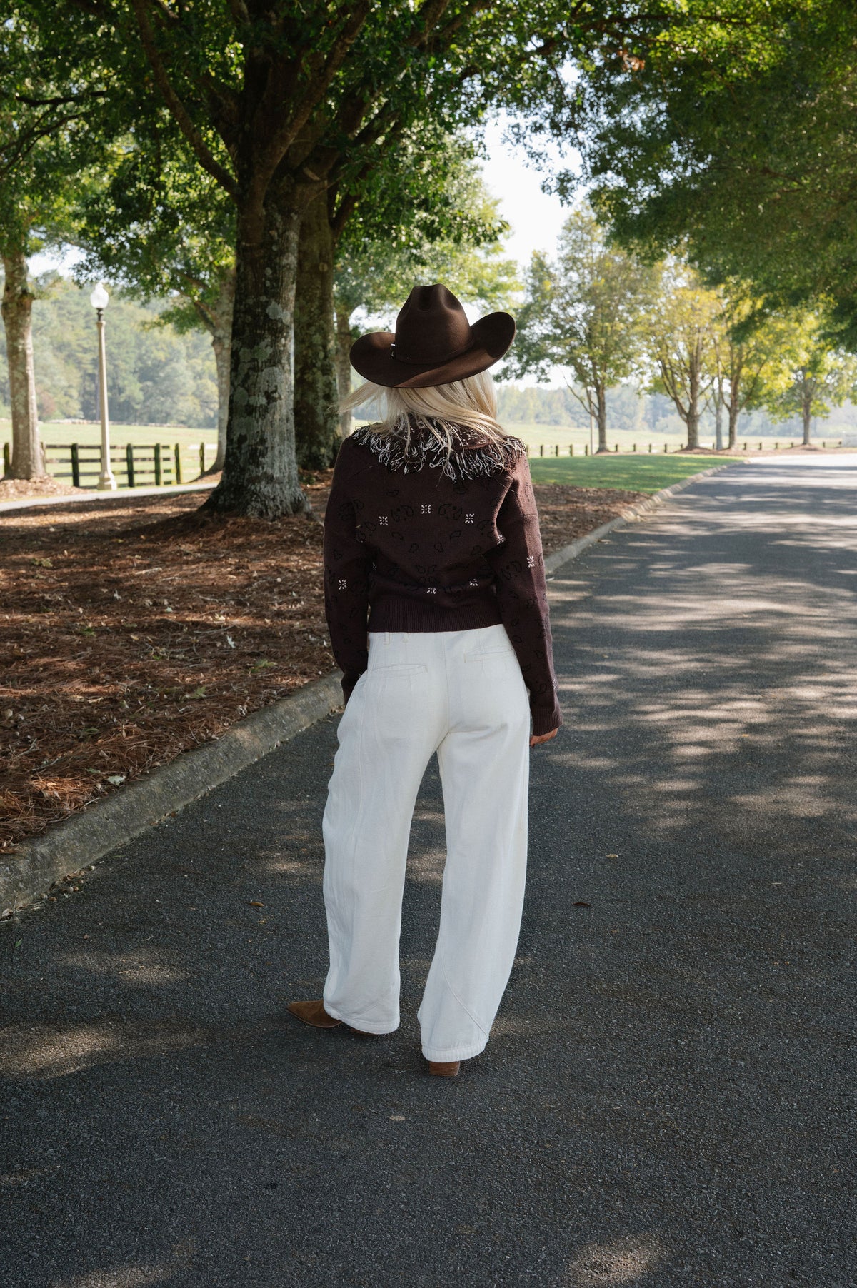 Bandana Knit Cardigan-Espresso