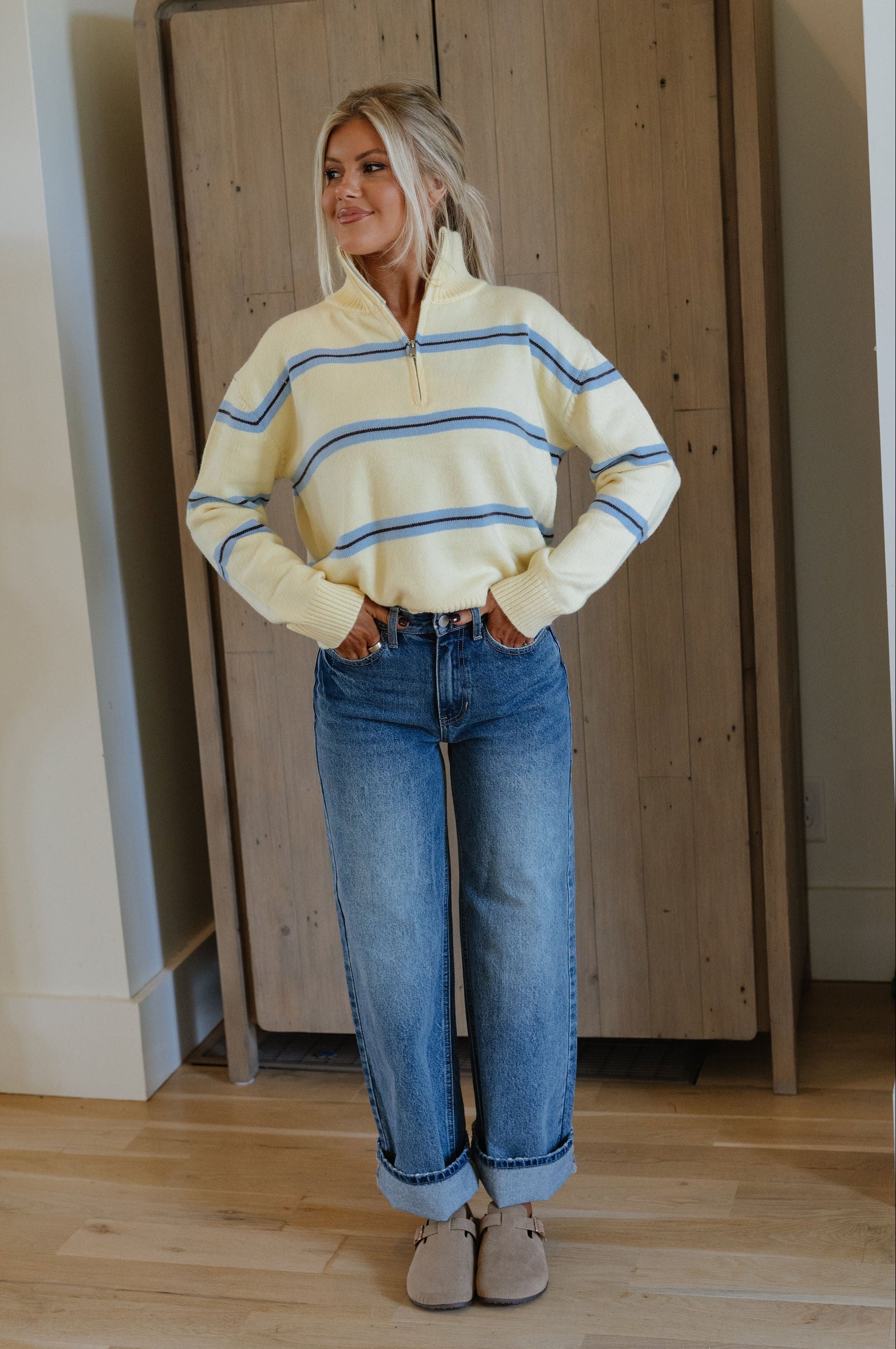 Owen High Waisted Skater Jean-Medium Denim