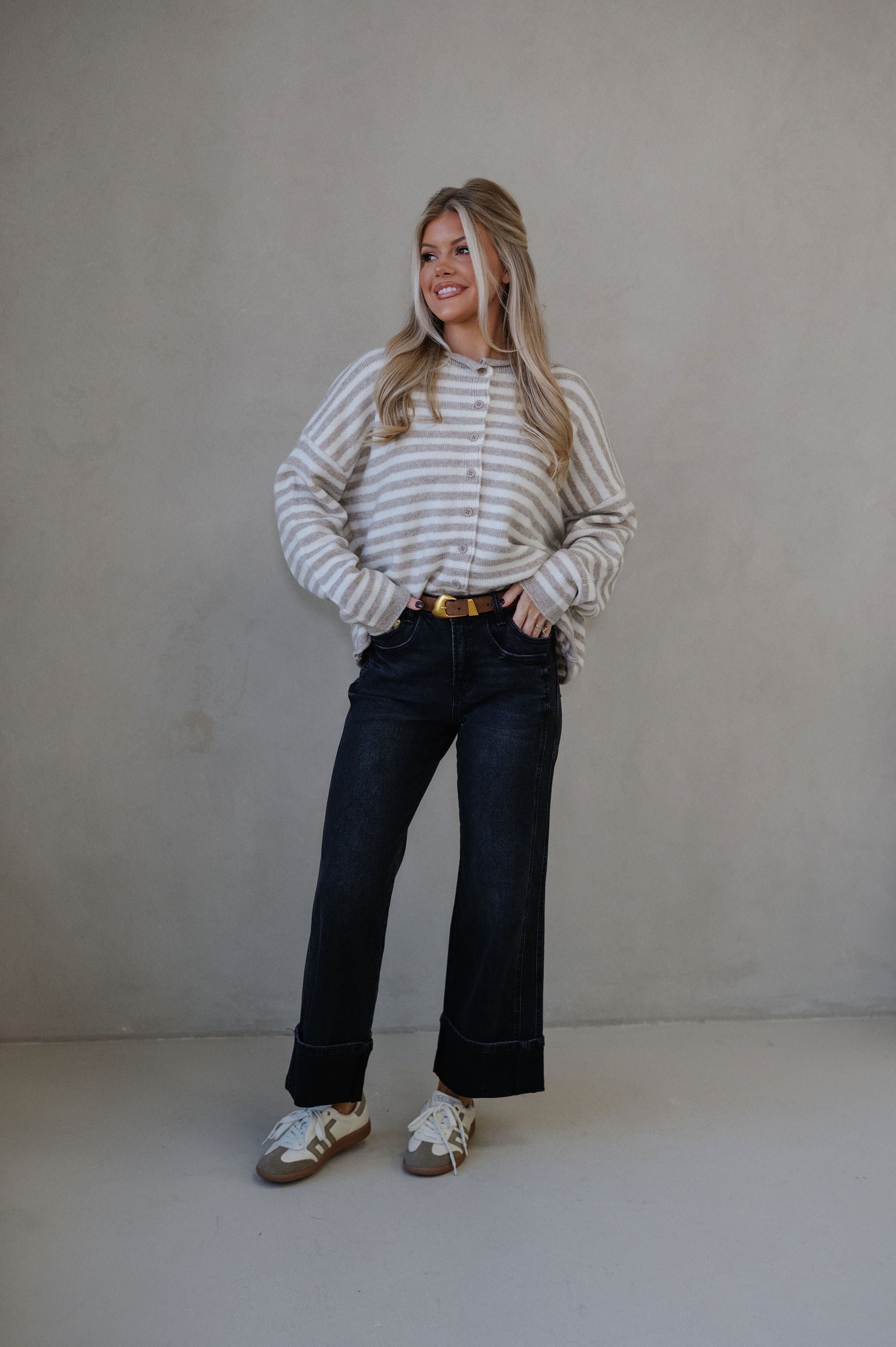 Kelsey Cardigan-Taupe/Ivory