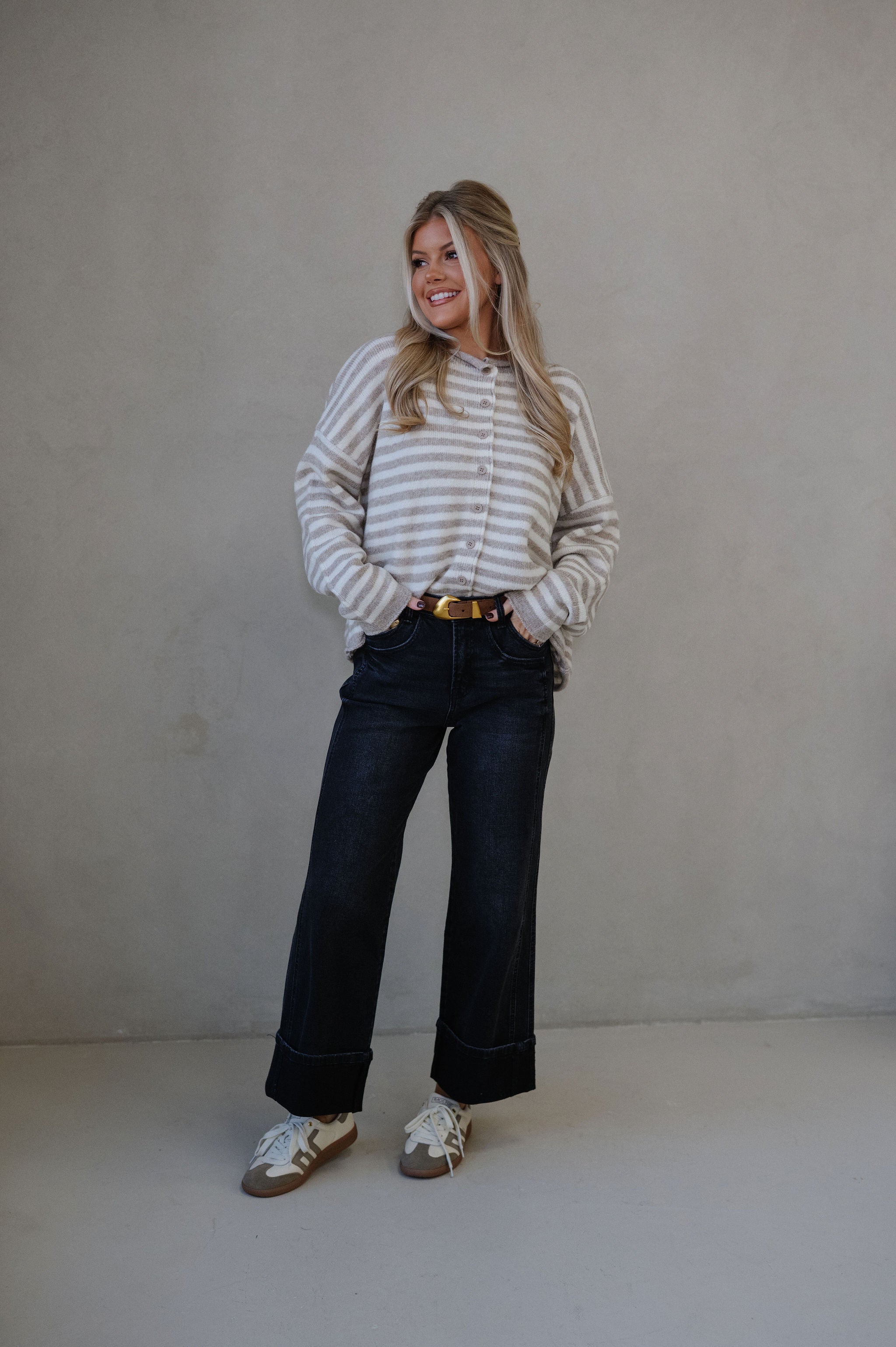 Kelsey Cardigan-Taupe/Ivory