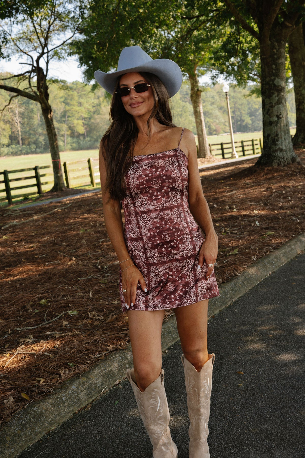 Holly Bandana Mini Dress-Burgundy