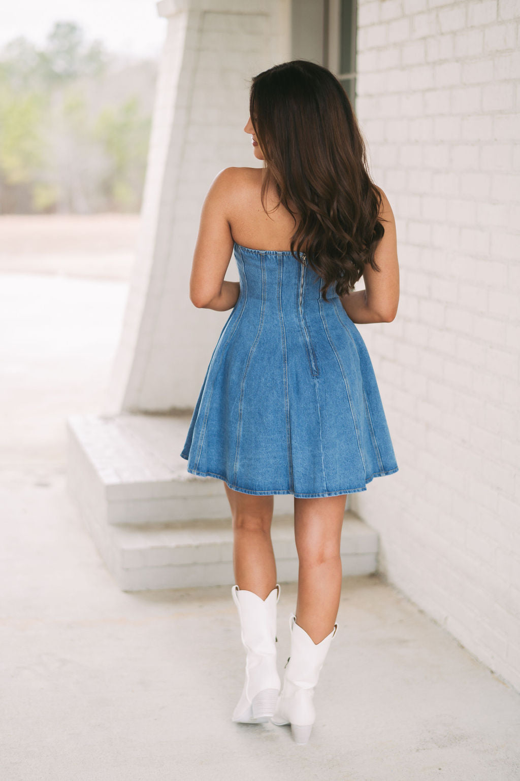 Denim Corset Mini Dress